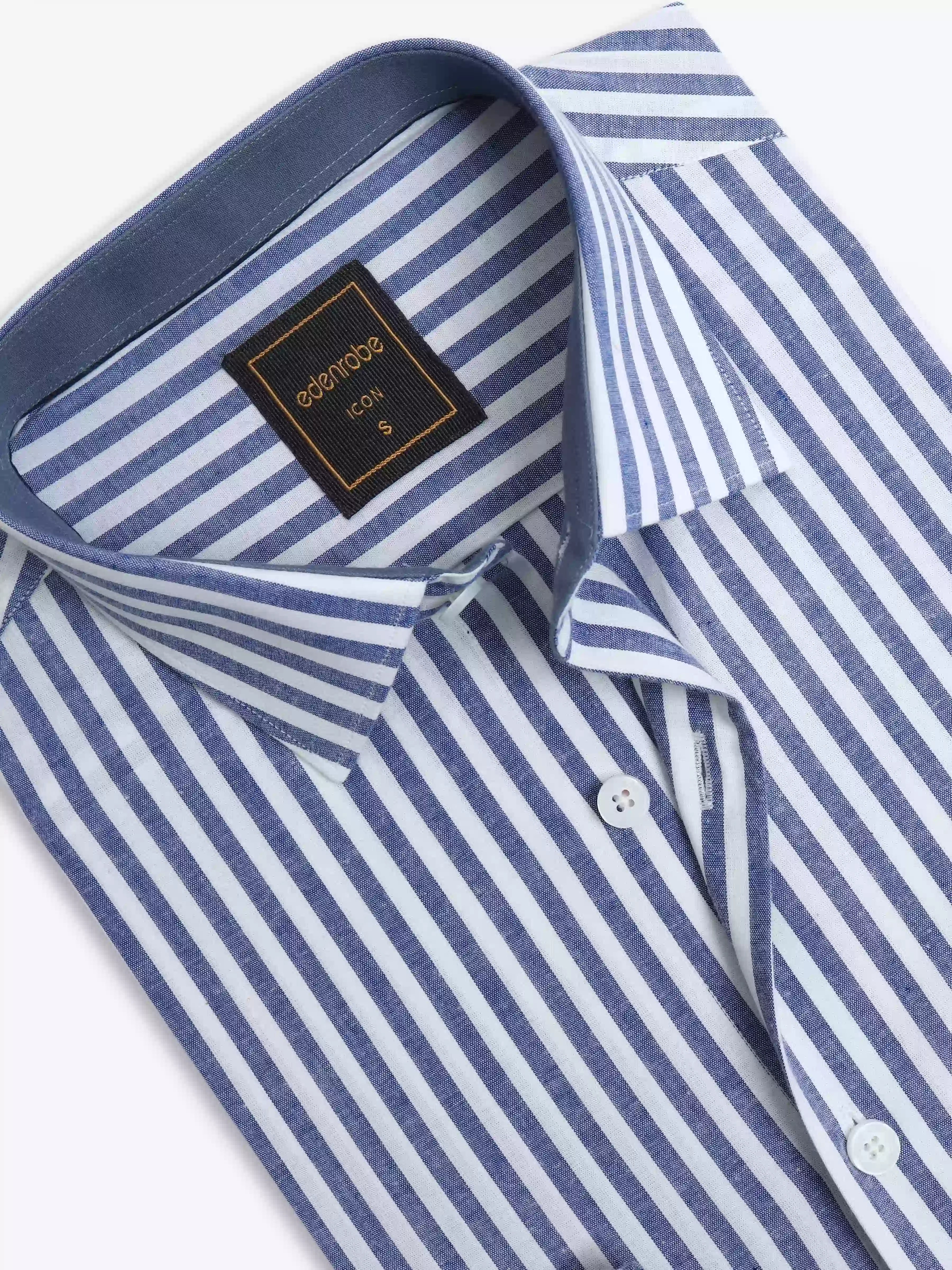 Men's Blue & White Shirt - EMTSI24-50716 - Image 2