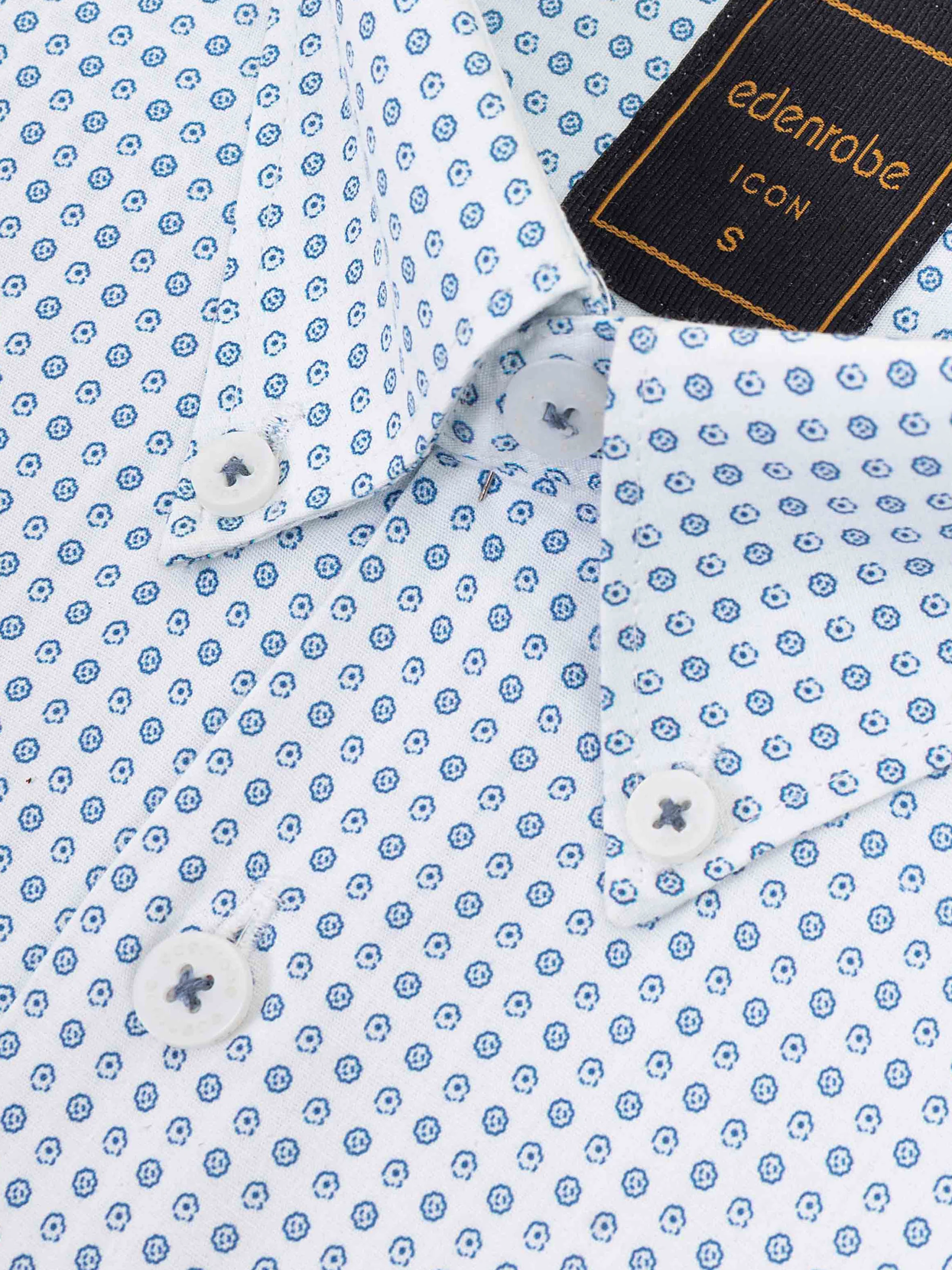 Men's Blue & White Shirt - EMTSI5-50751 - Image 3