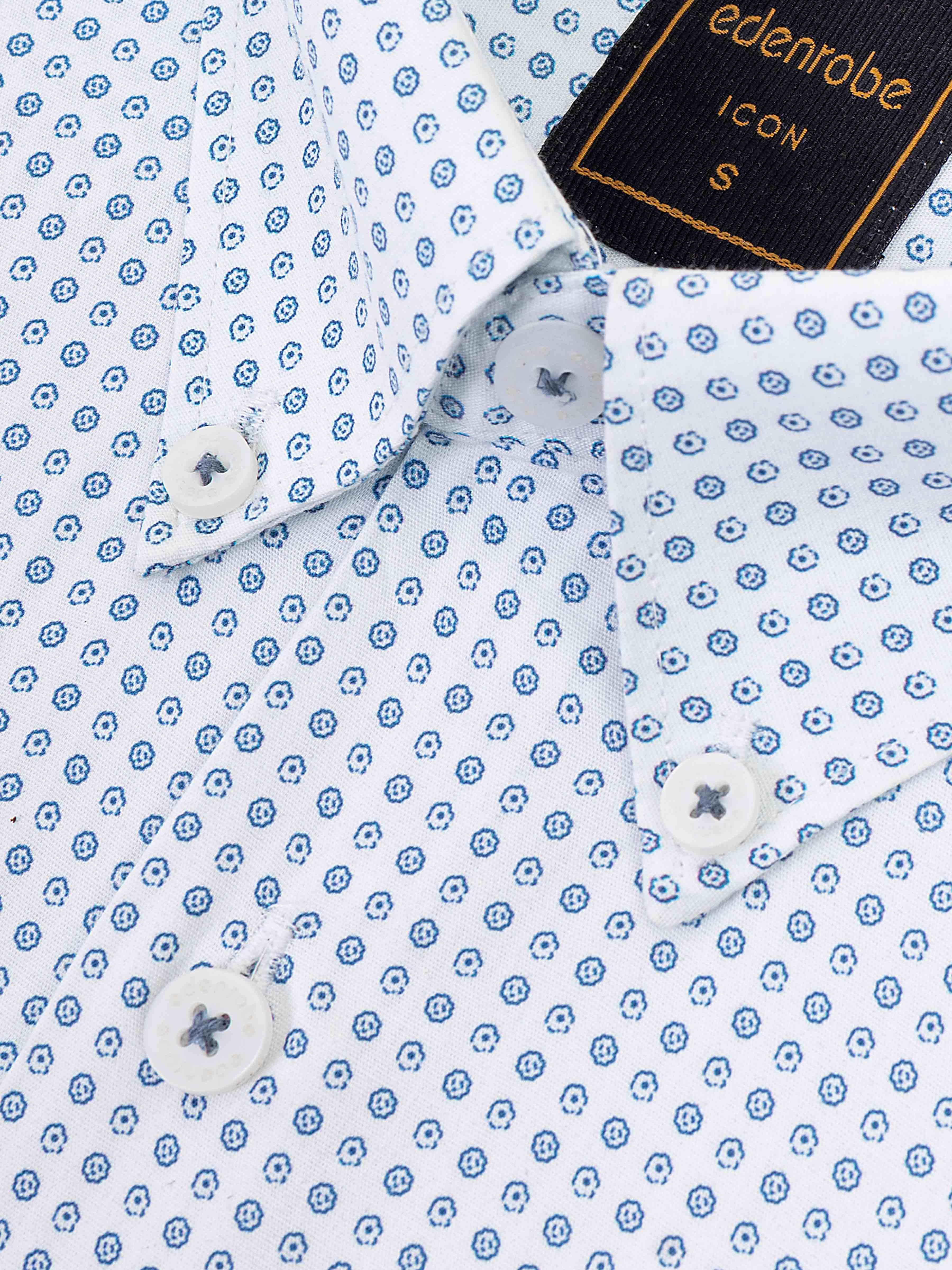 Men's Blue & White Shirt - EMTSI5-50751 - Image 4
