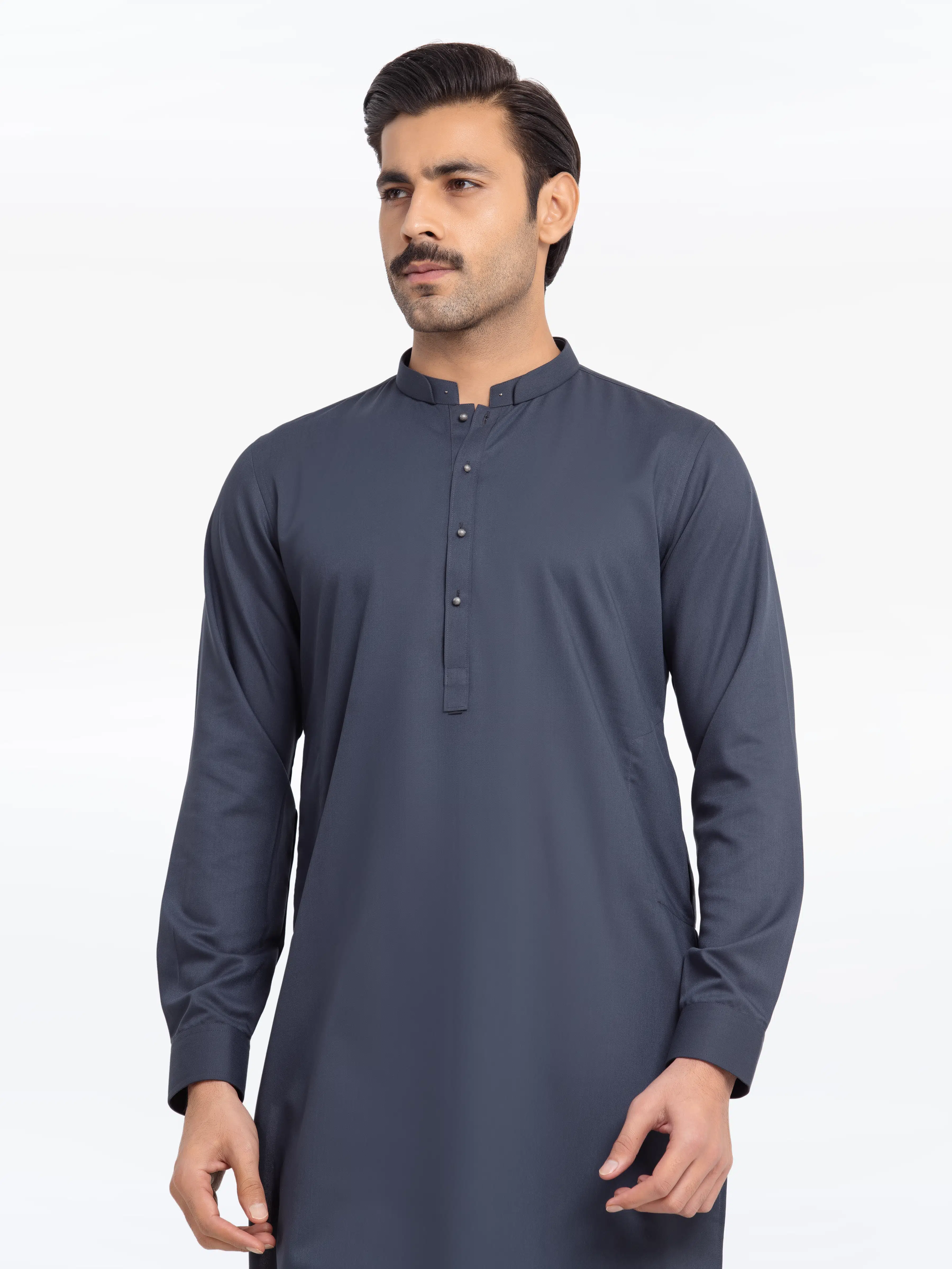 Men's Bluish Teal Kurta Pajama - EMTKPT24-044 - Image 2