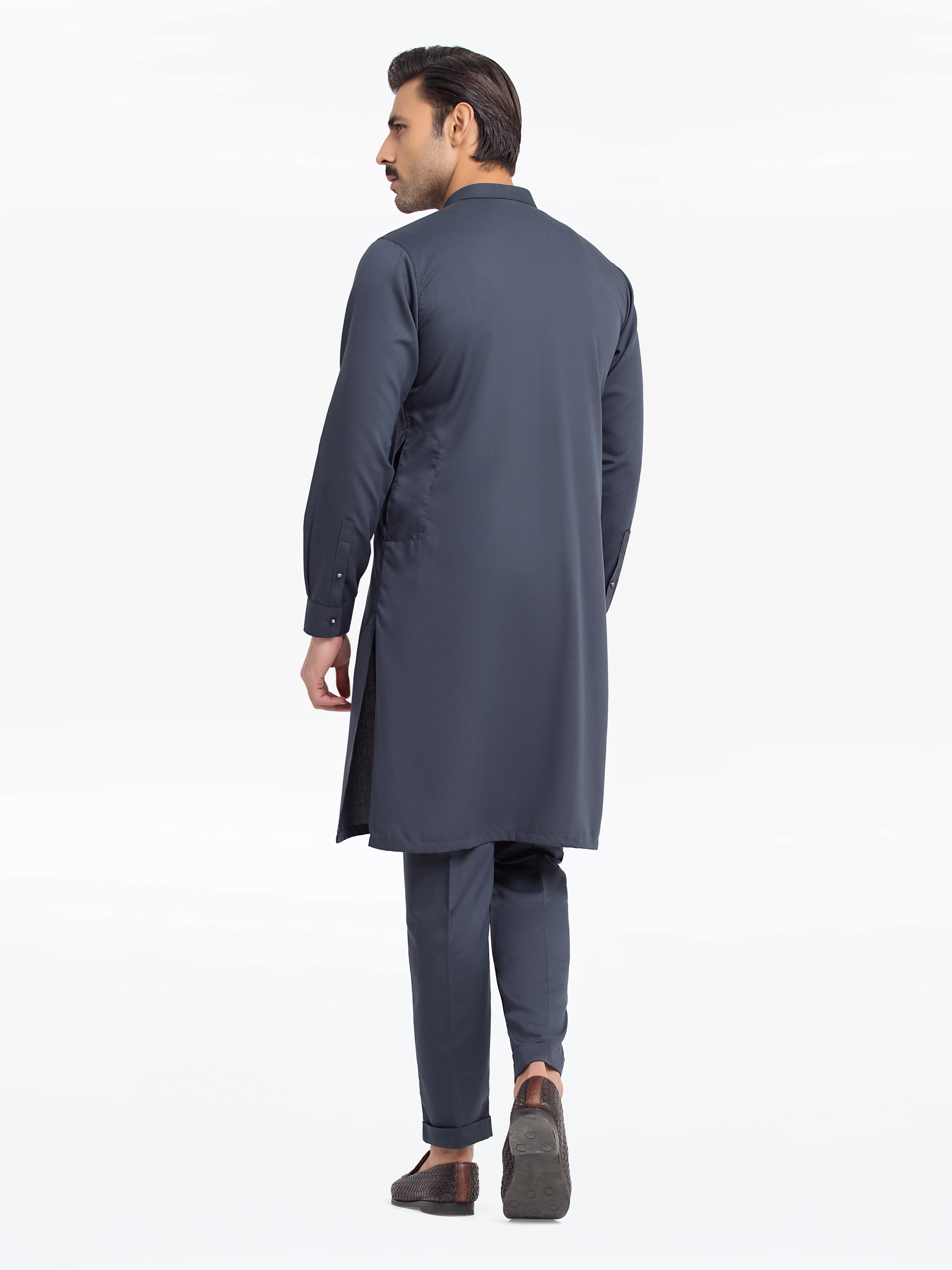 Men's Bluish Teal Kurta Pajama - EMTKPT24-044 - Image 6