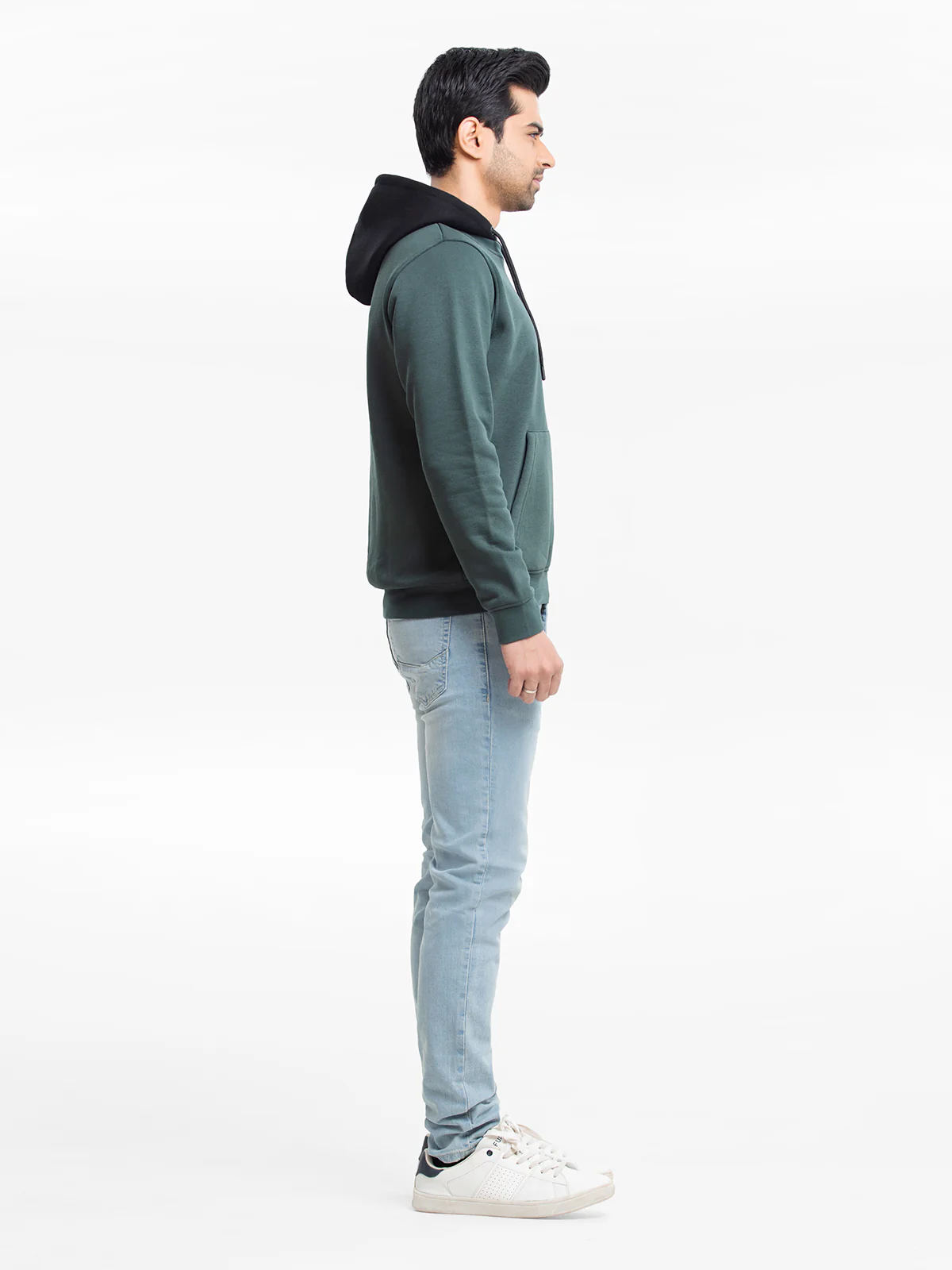 Men's Bottle Green Hoodie - EMTH23-010 - Image 3