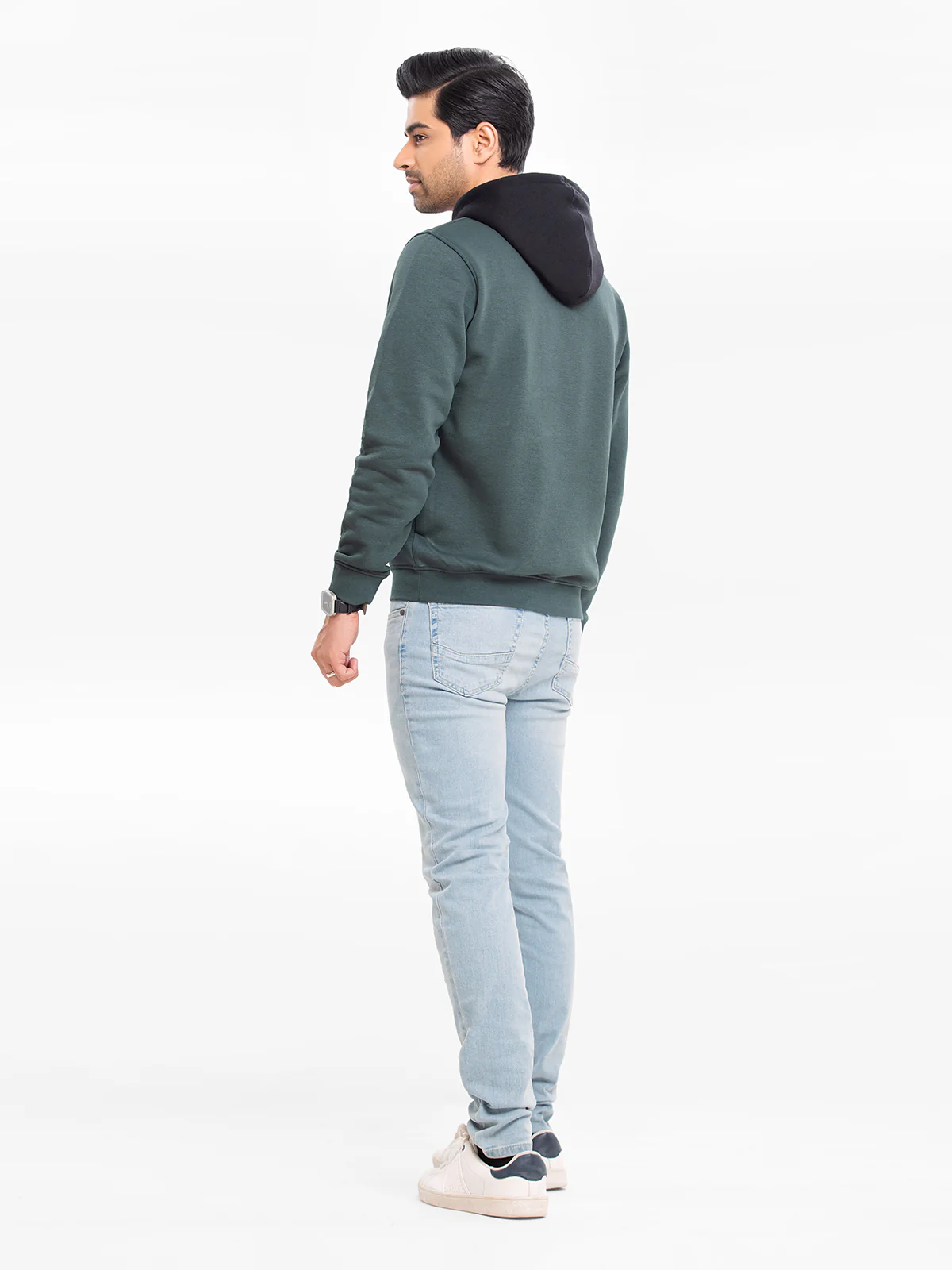 Men's Bottle Green Hoodie - EMTH23-010 - Image 5