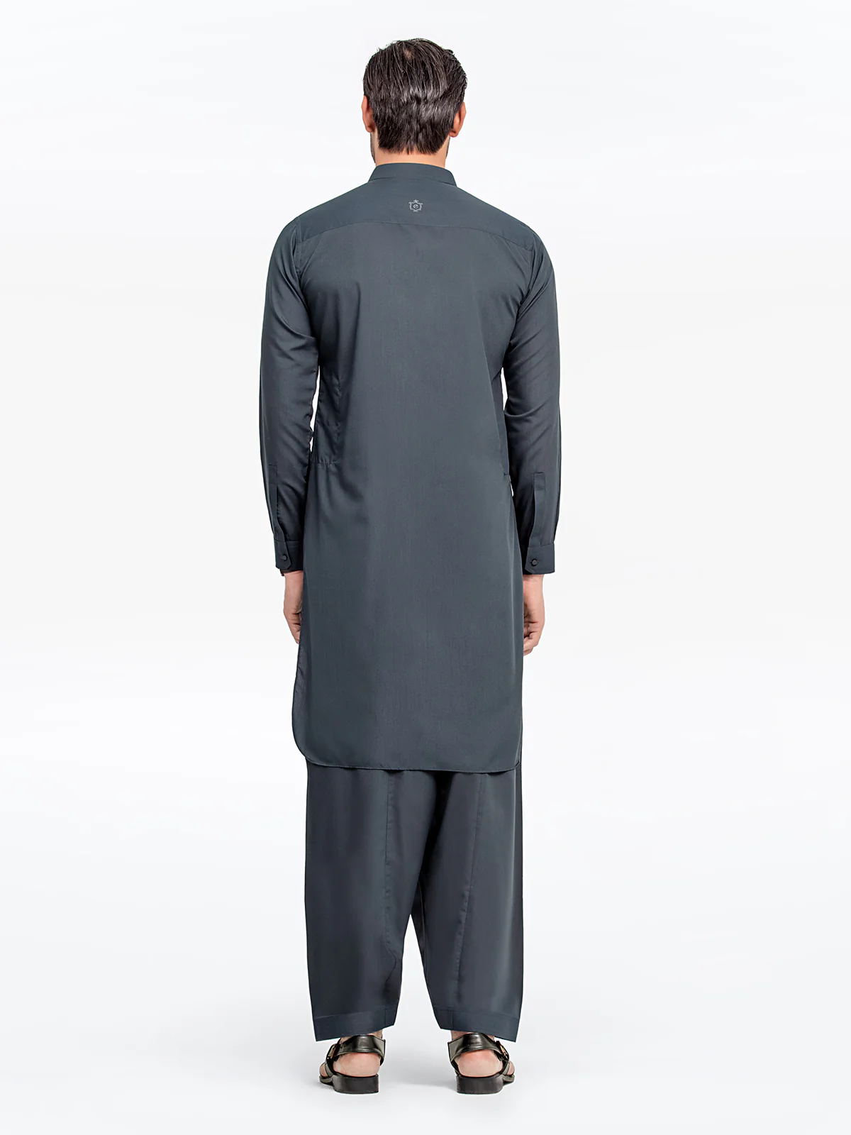 Men's Bottle Green Shalwar Kameez - EMTKS24S-41090 - Image 5