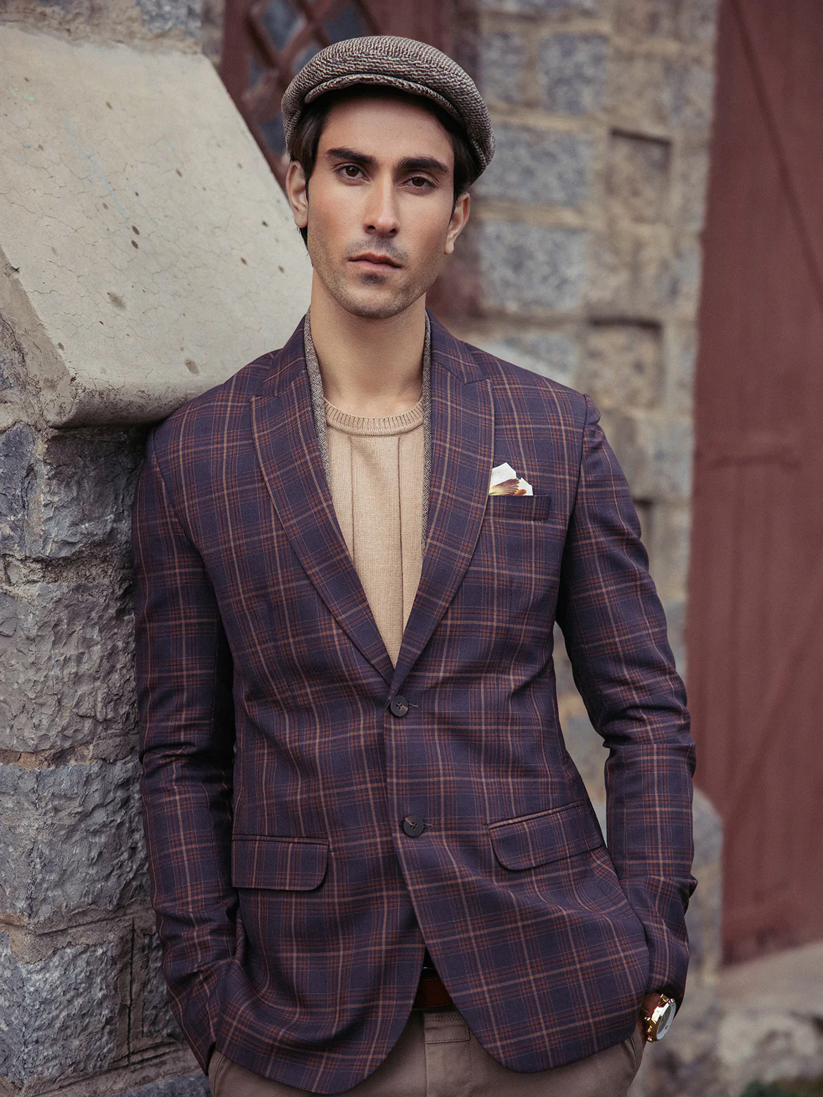 Men's Brown Blazer - EMTB22-6825 - Image 2