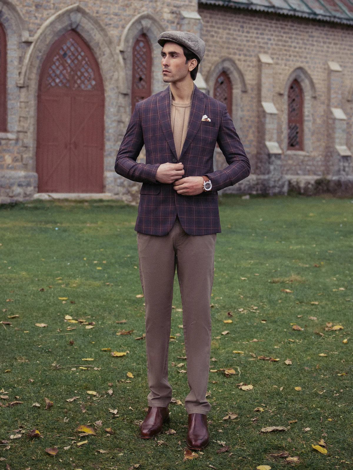 Men's Brown Blazer - EMTB22-6825 - Image 3