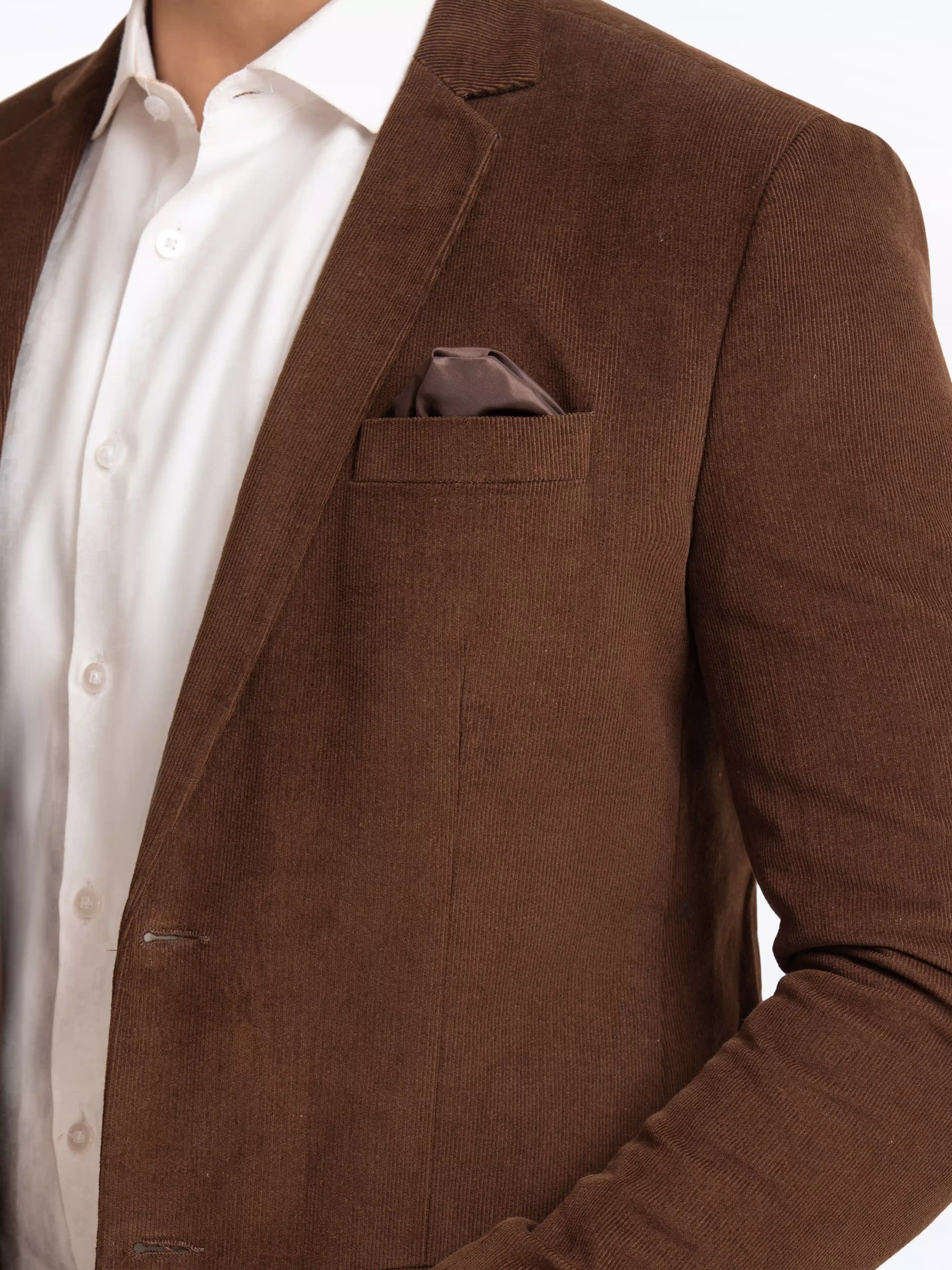 Men's Brown Blazer - EMTB24-6860 - Image 4