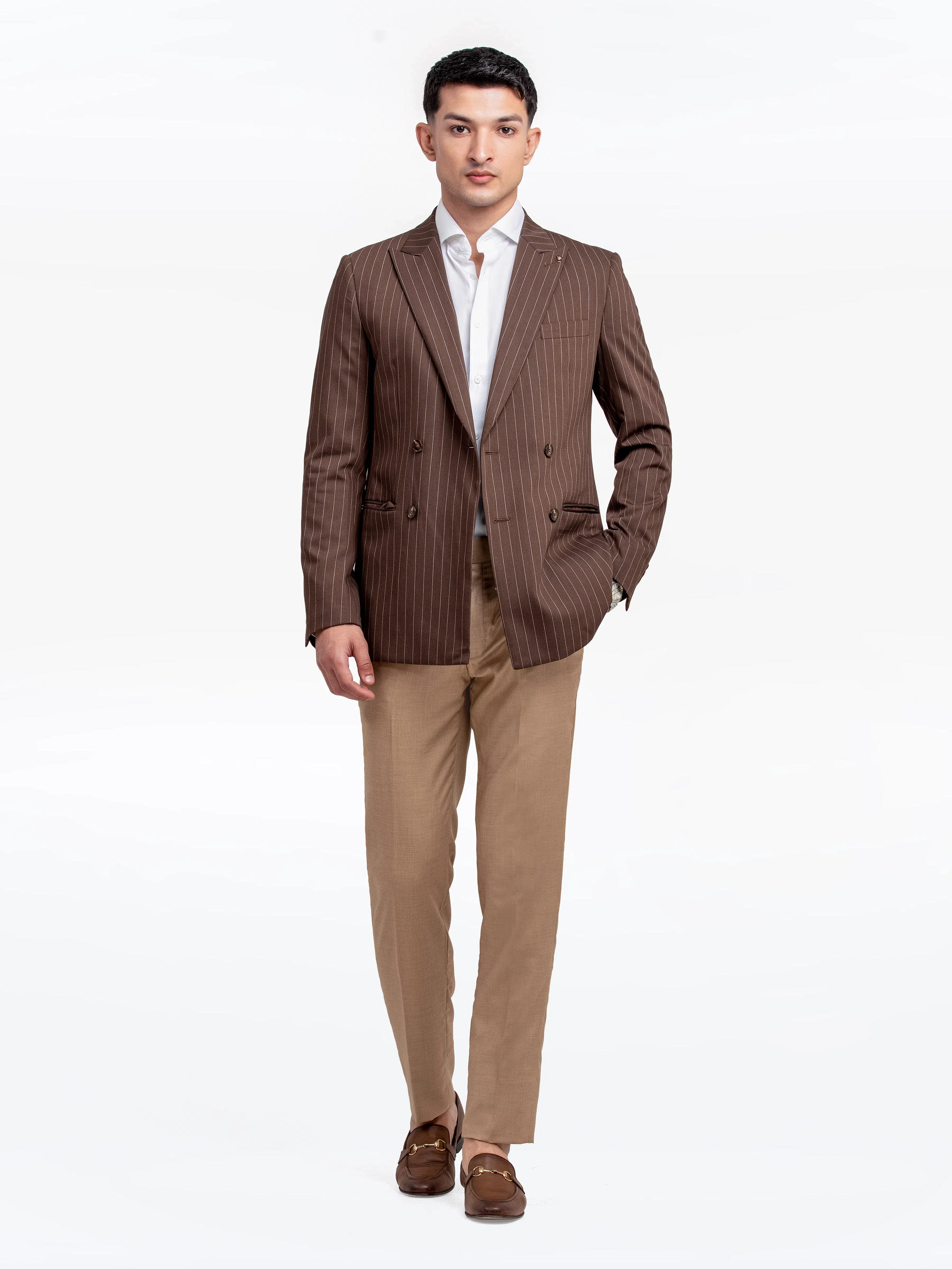 Men's Brown Blazer - EMTB24-6877 - Image 3