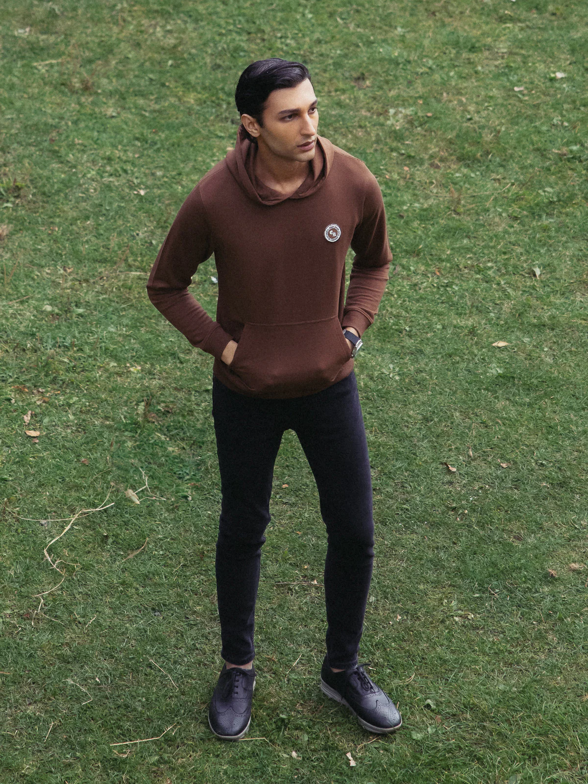 Men's Brown Hoodie - EMTH23-006 - Image 4