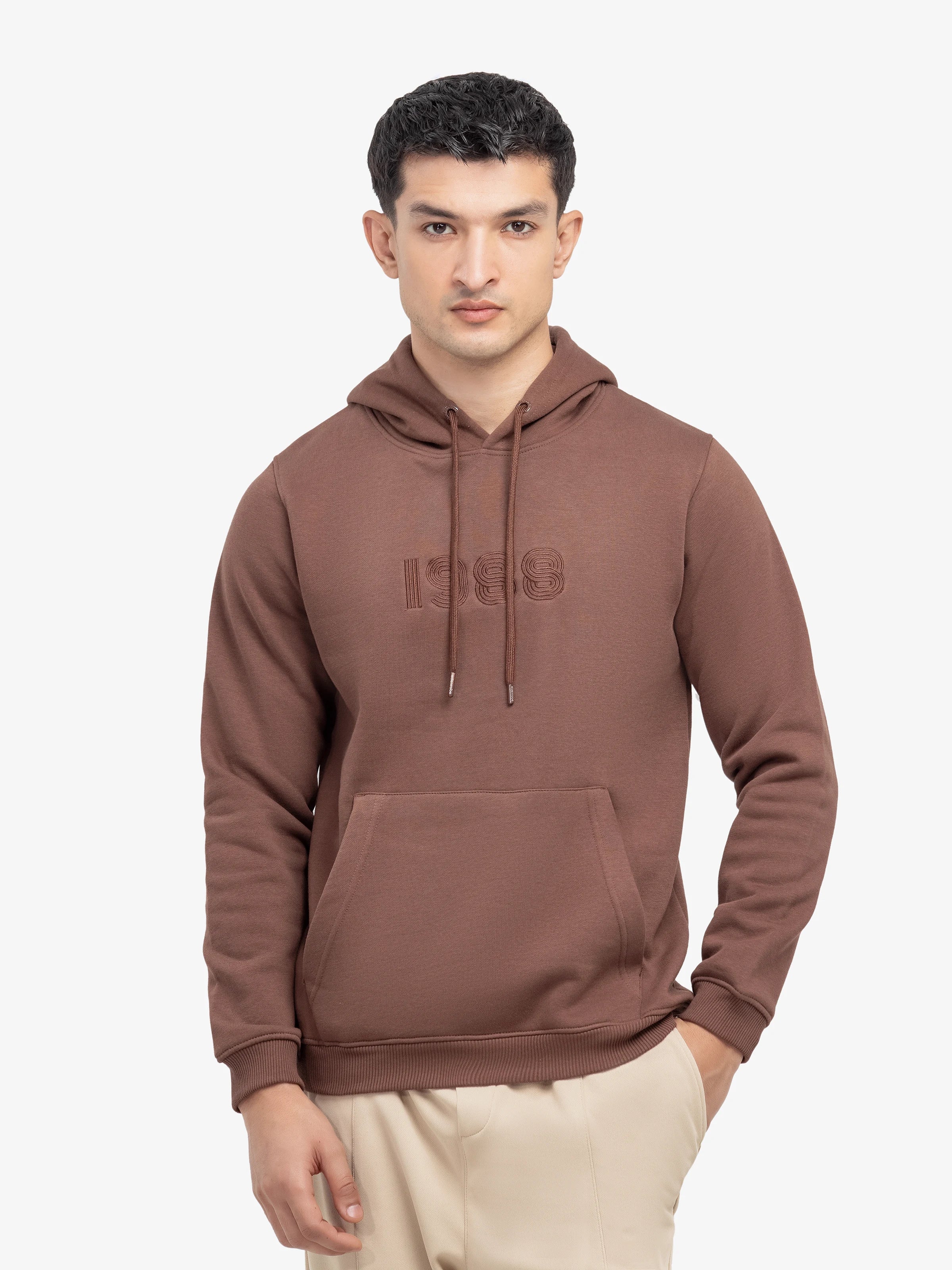 Men's Brown Hoodie - EMTH24-007 - Image 2
