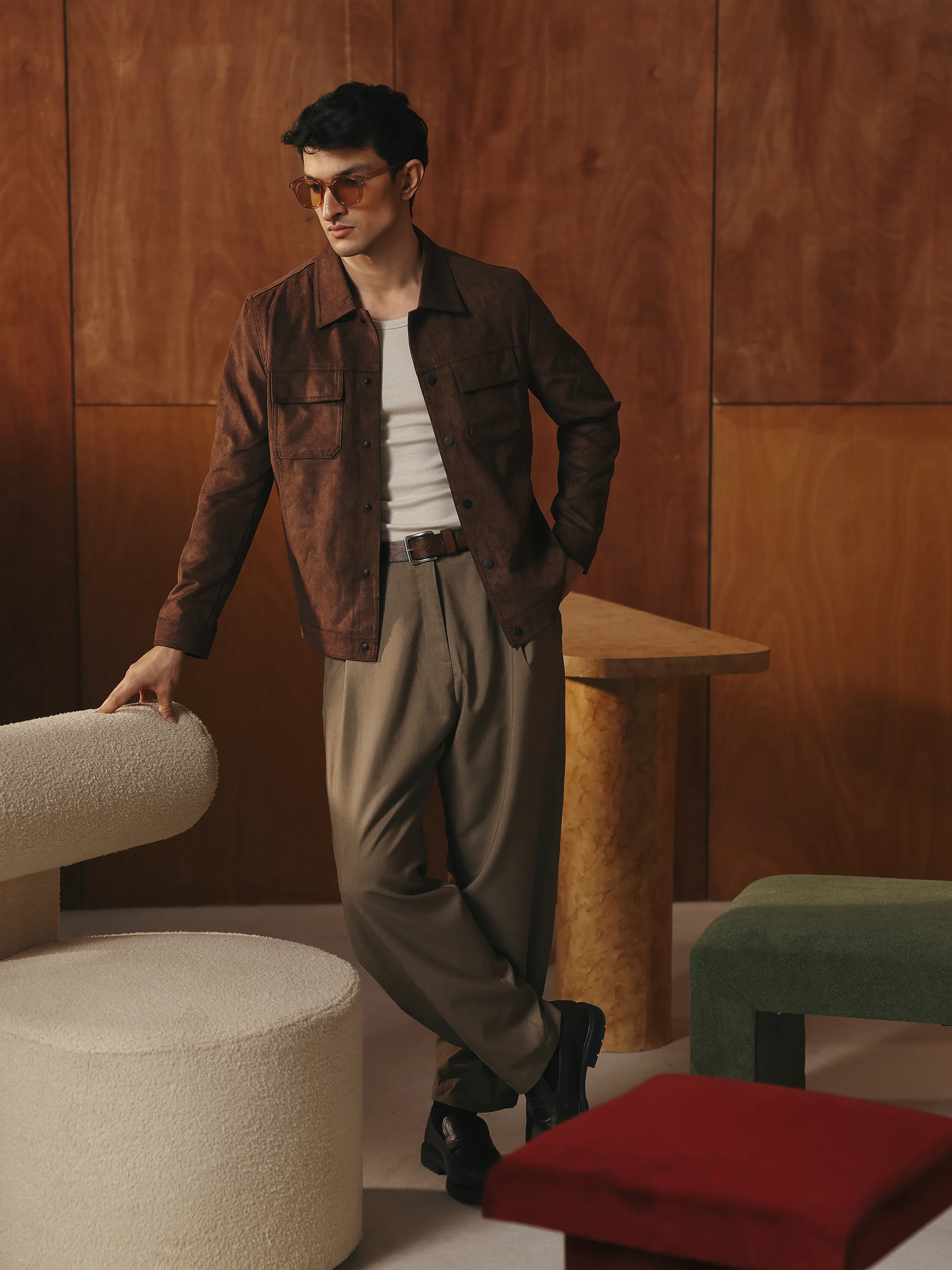 Men's Brown Jacket - EMTJ5-005 - Image 2