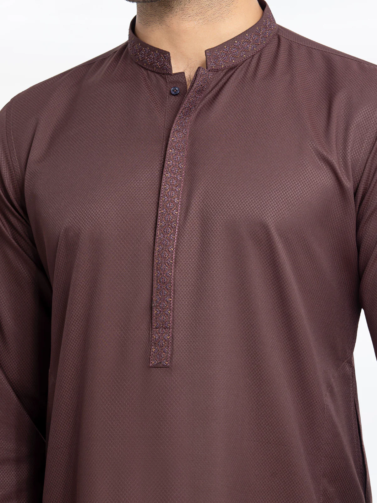 Men's Brown Kurta - EMTK24-99440 - Image 3