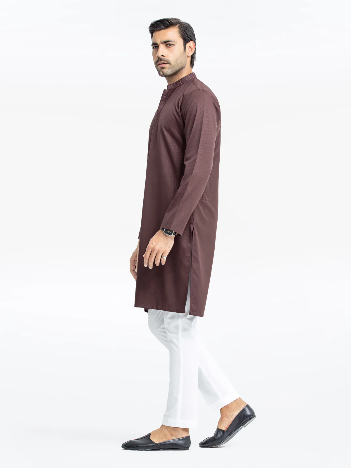 Men's Brown Kurta - EMTK24-99440 - Image 4
