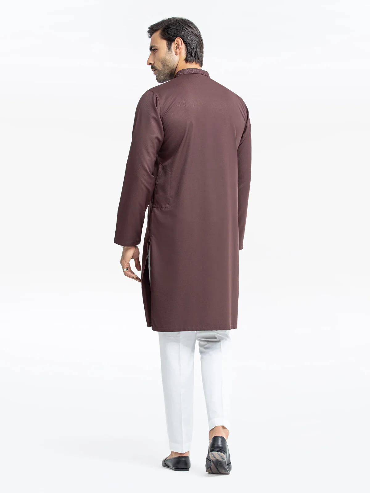 Men's Brown Kurta - EMTK24-99440 - Image 5