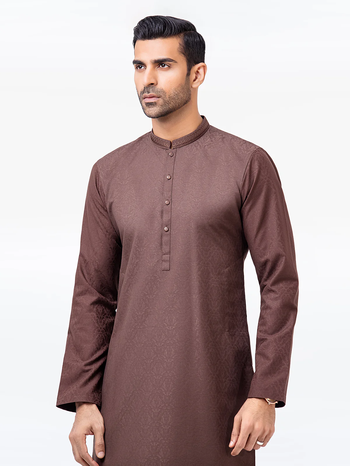 Men's Brown Kurta Pajama - EMTKPT24-016 - Image 2