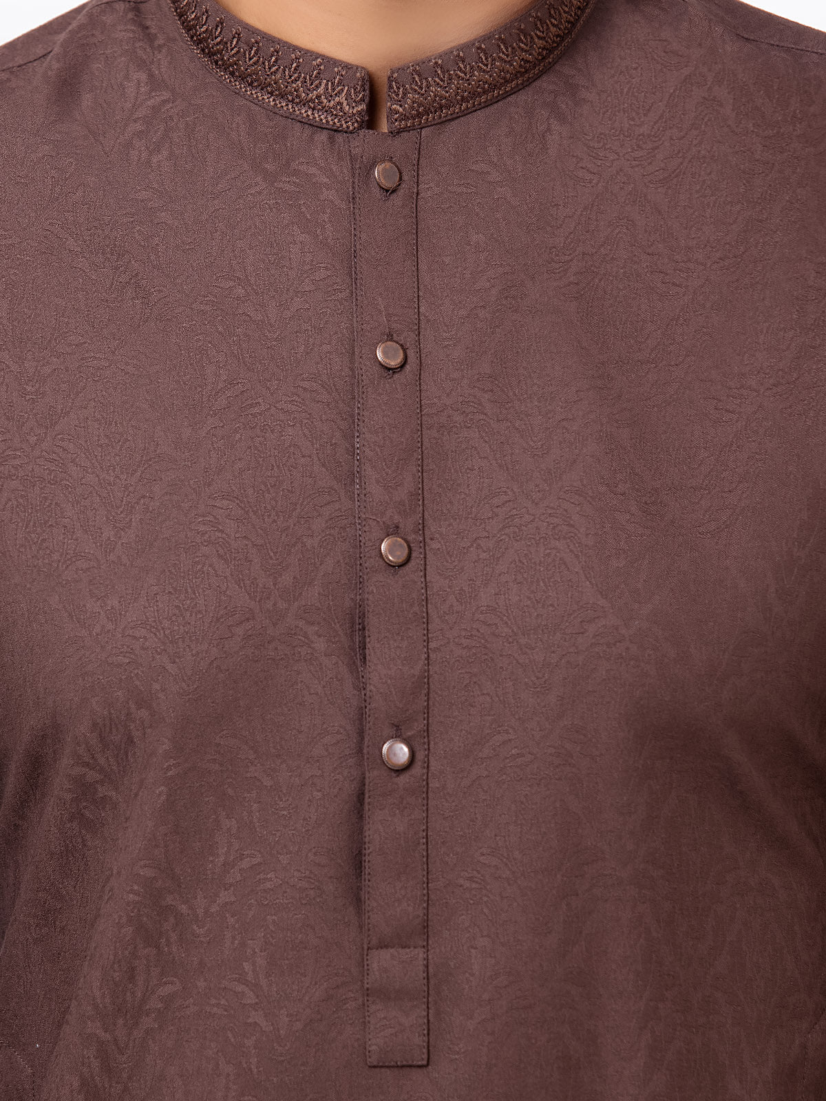 Men's Brown Kurta Pajama - EMTKPT24-016 - Image 4