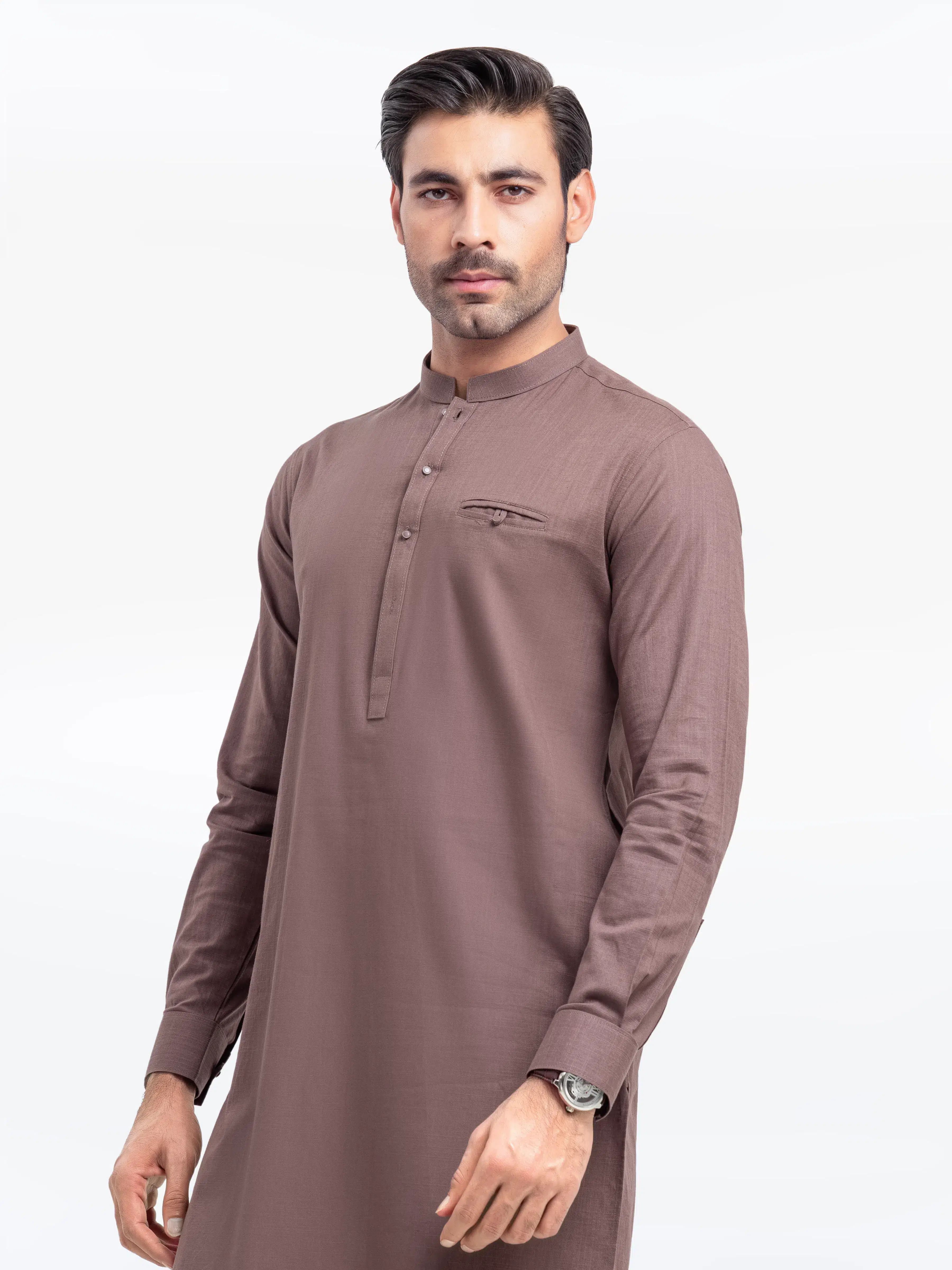 Men's Brown Kurta Pajama - EMTKPT25-049 - Image 2