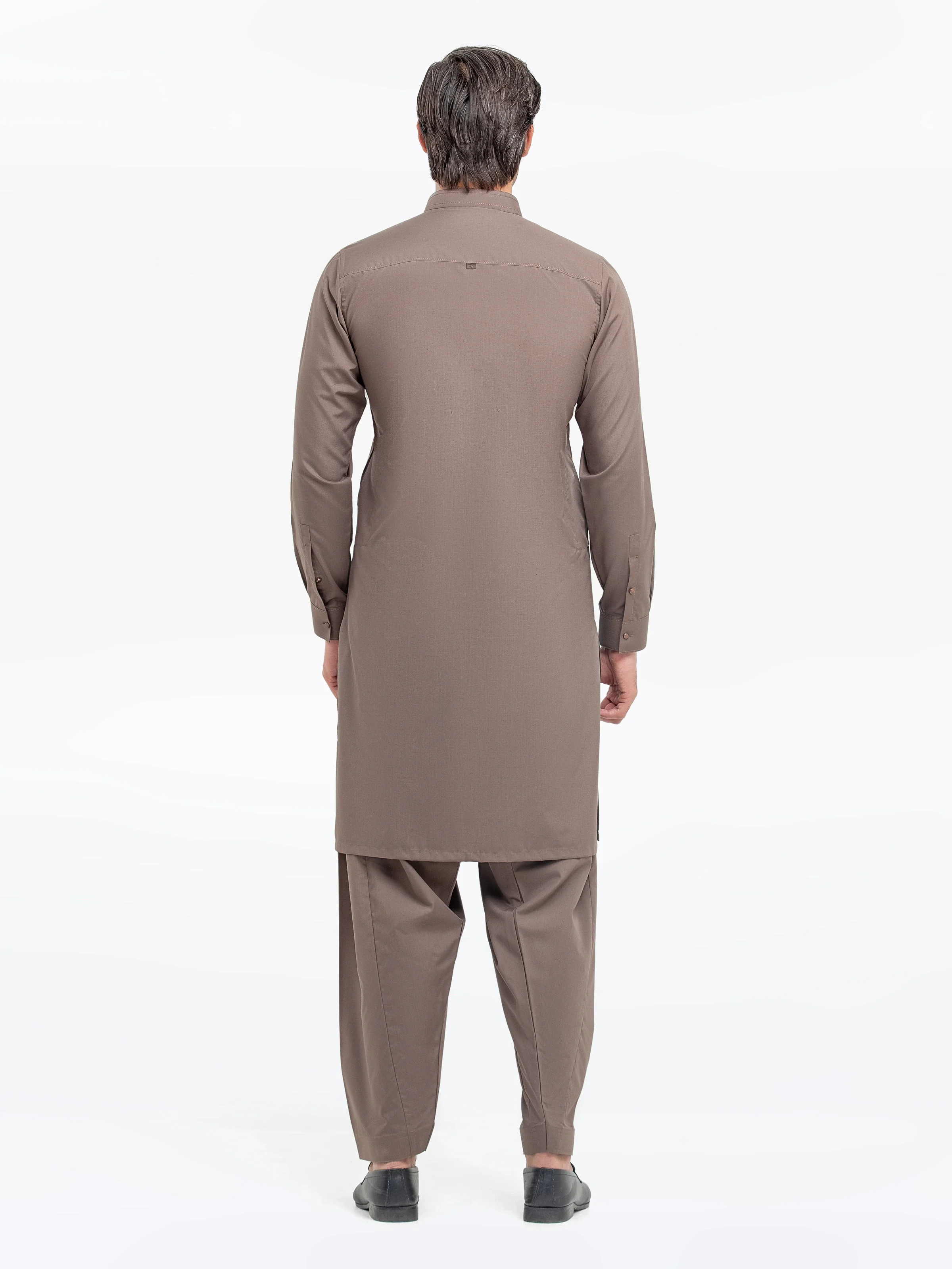 Men's Brown Shalwar Kameez - EMTKST5-99561 - Image 5