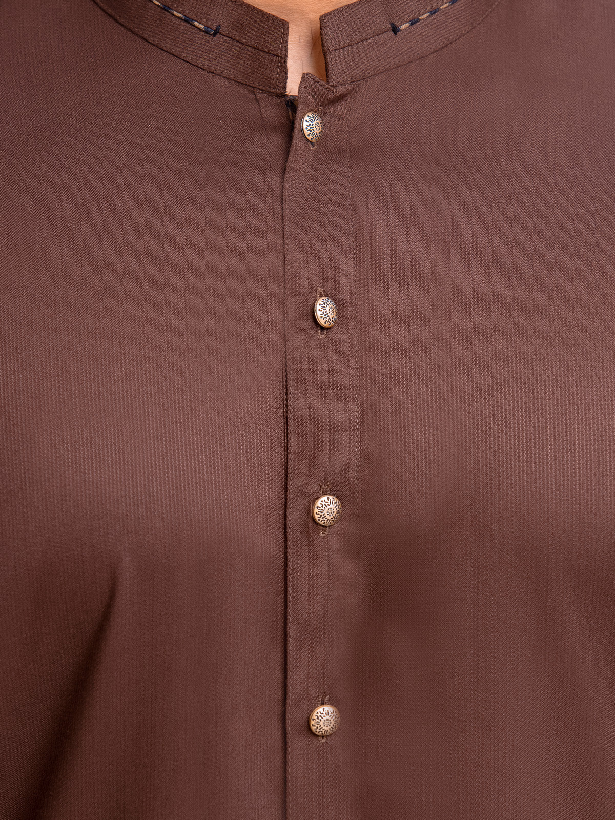 Men's Brown Shalwar Kameez - EMTSW23S-99340 - Image 3
