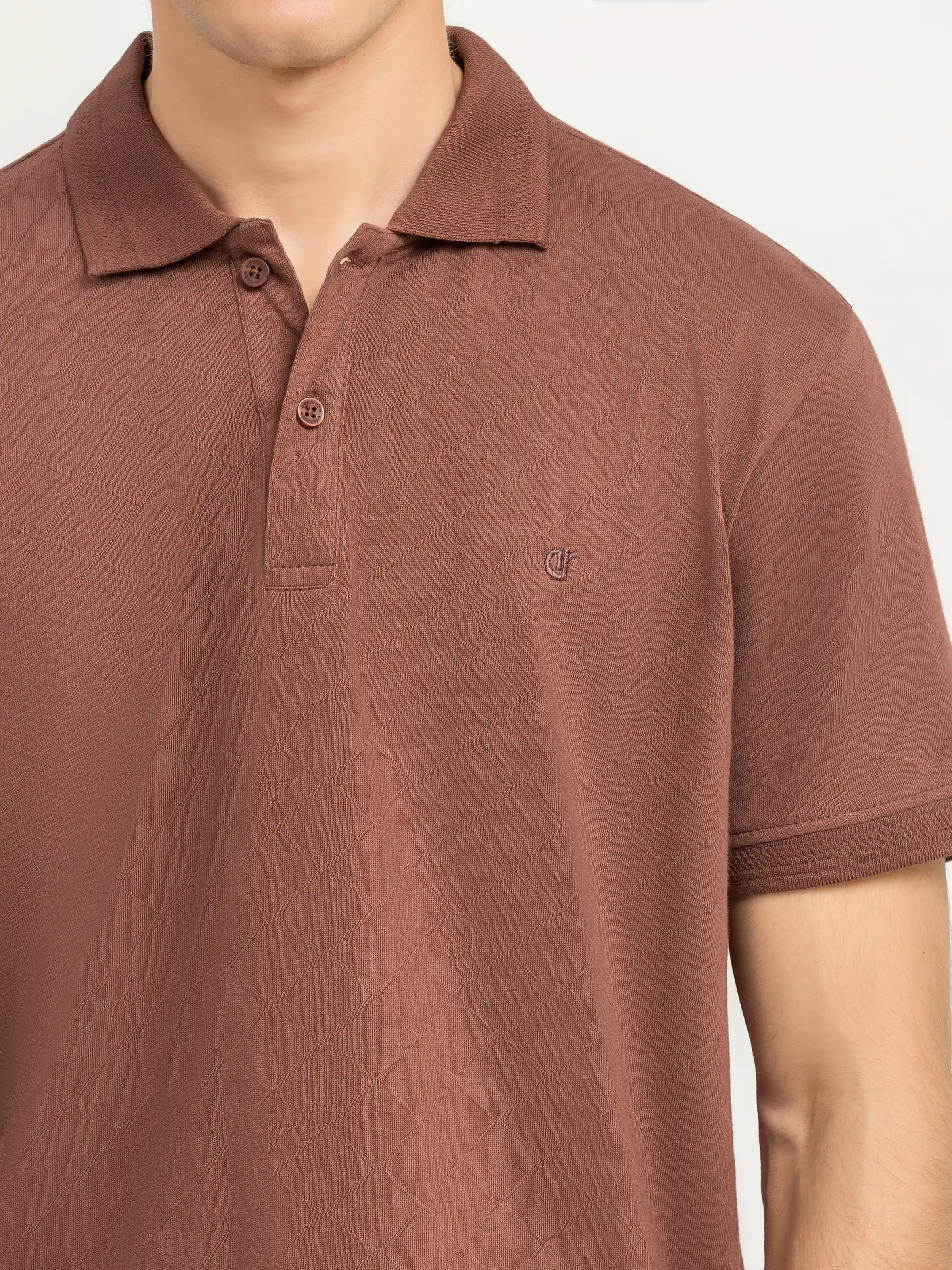 Men's Brown Polo Shirt - EMTPS6-082 - Image 3