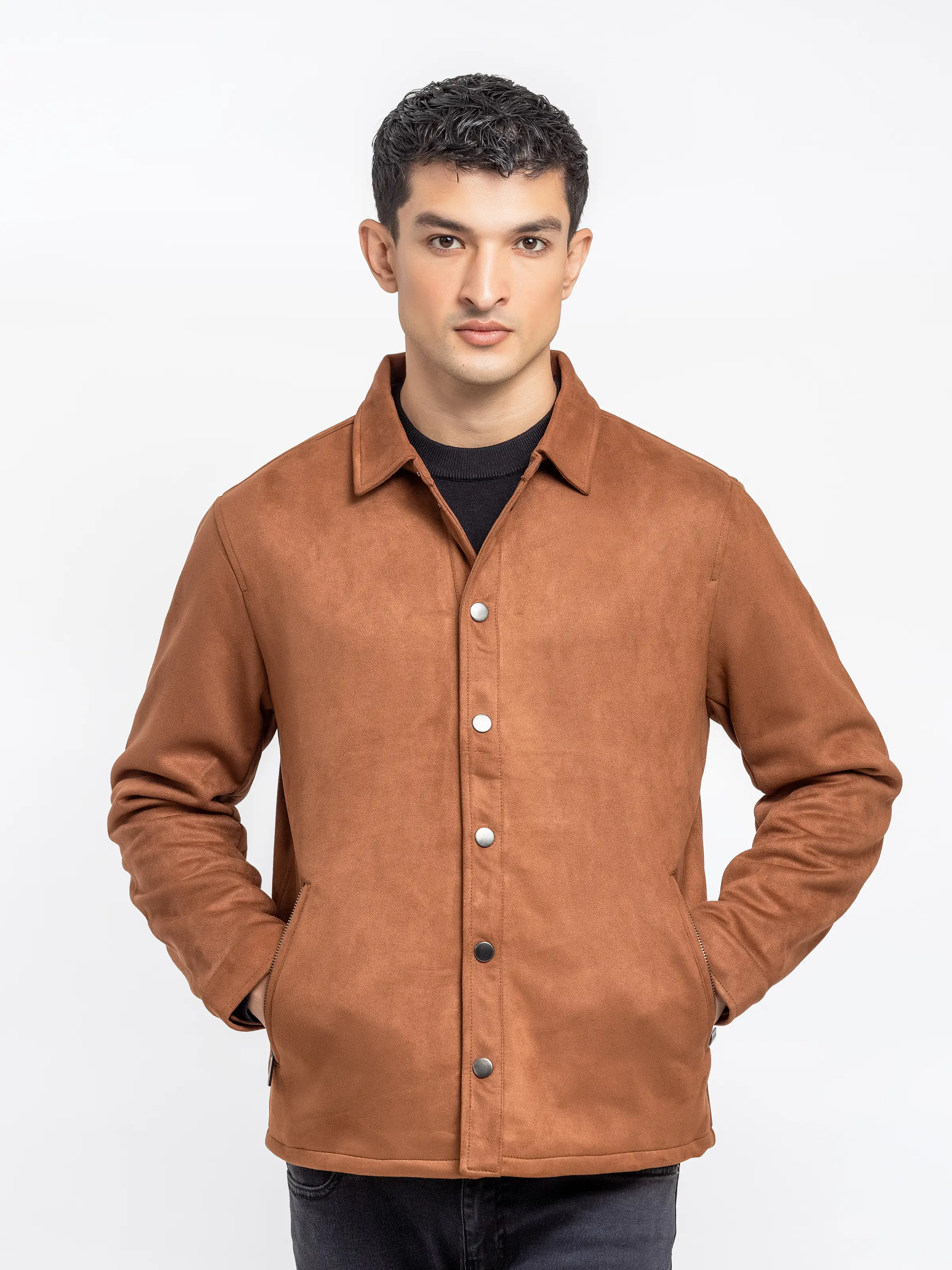 Men's Brown Shacket - EMTJS24-006 - Image 3