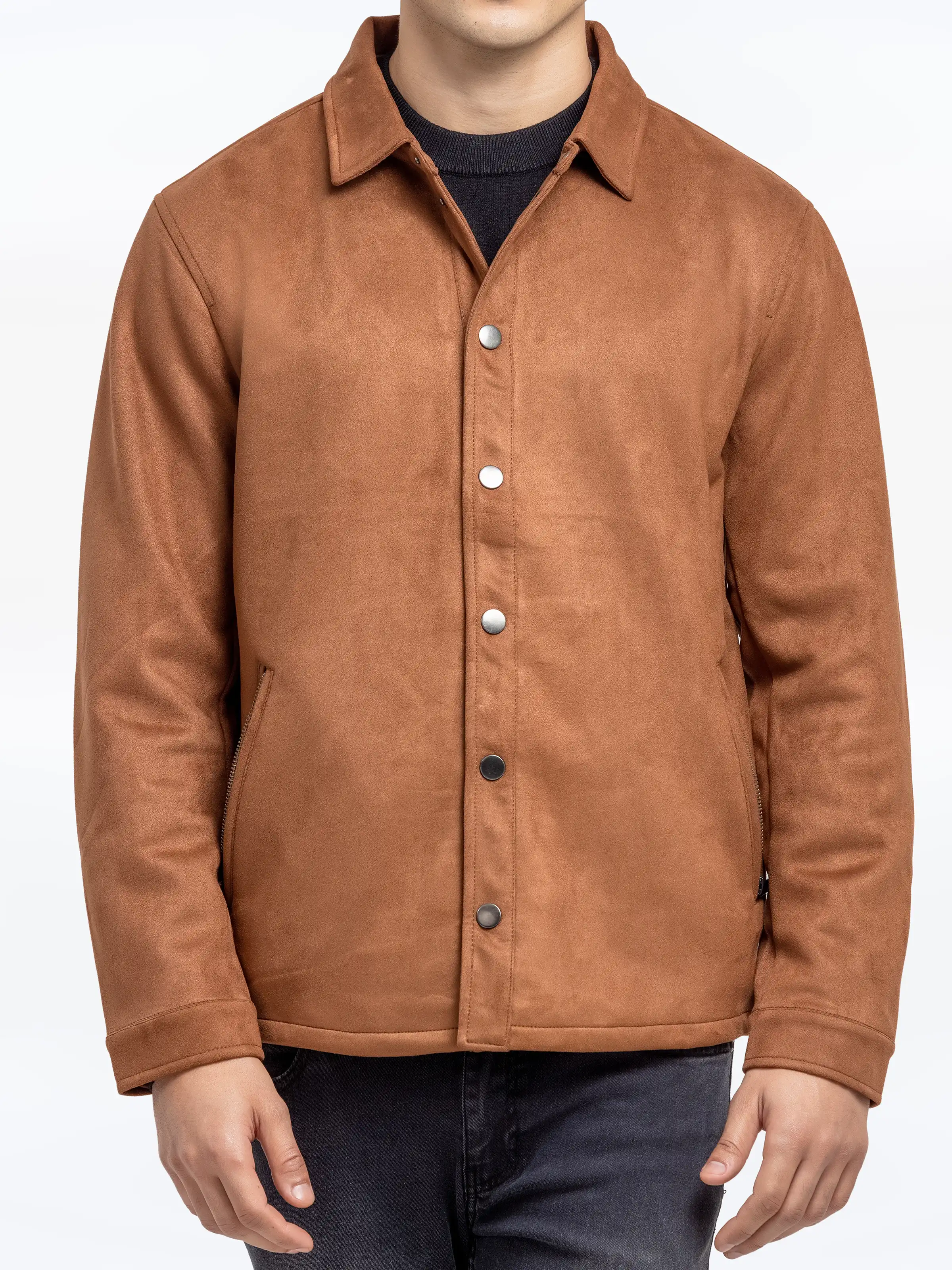 Men's Brown Shacket - EMTJS24-006 - Image 4