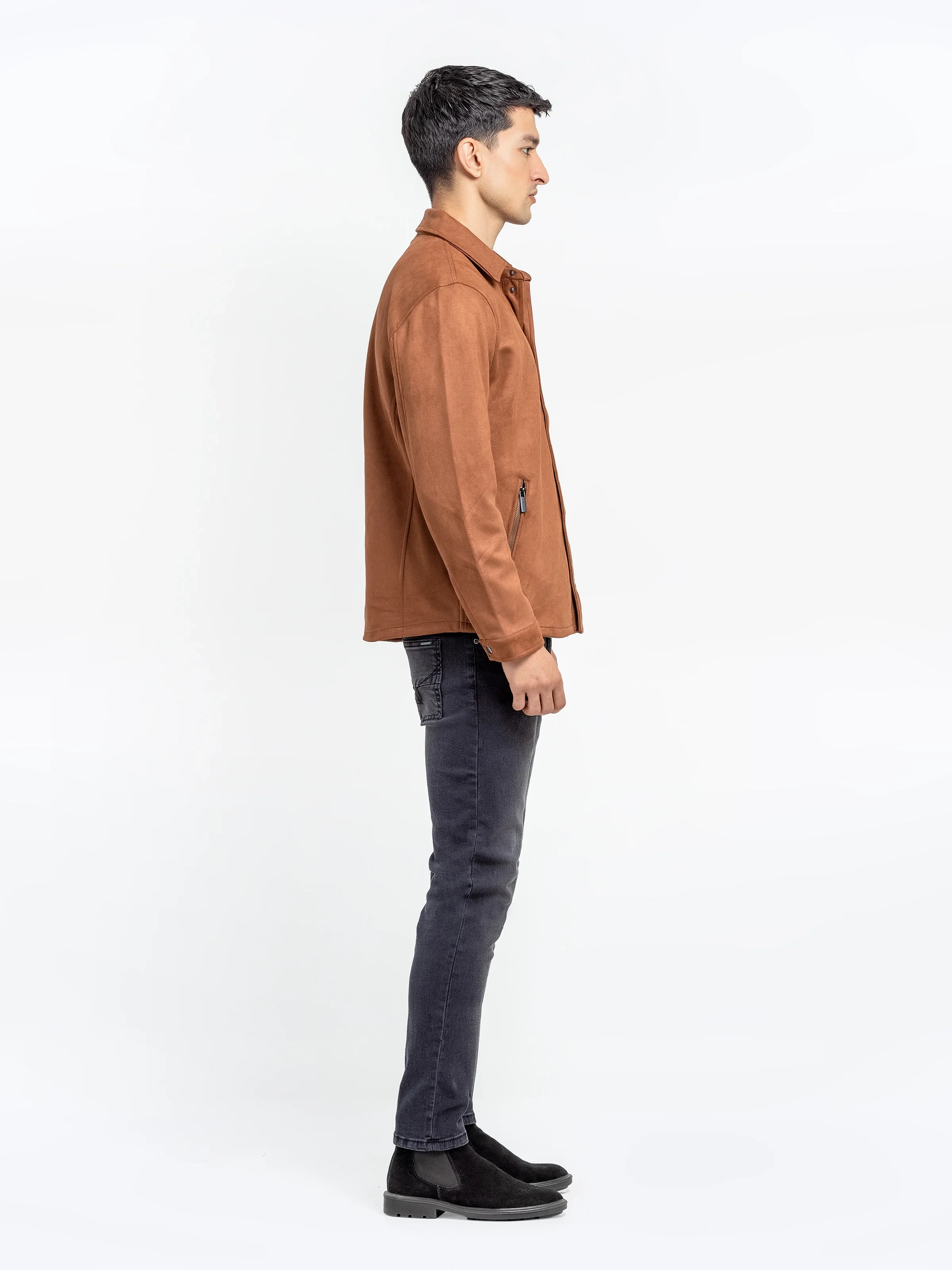 Men's Brown Shacket - EMTJS24-006 - Image 5