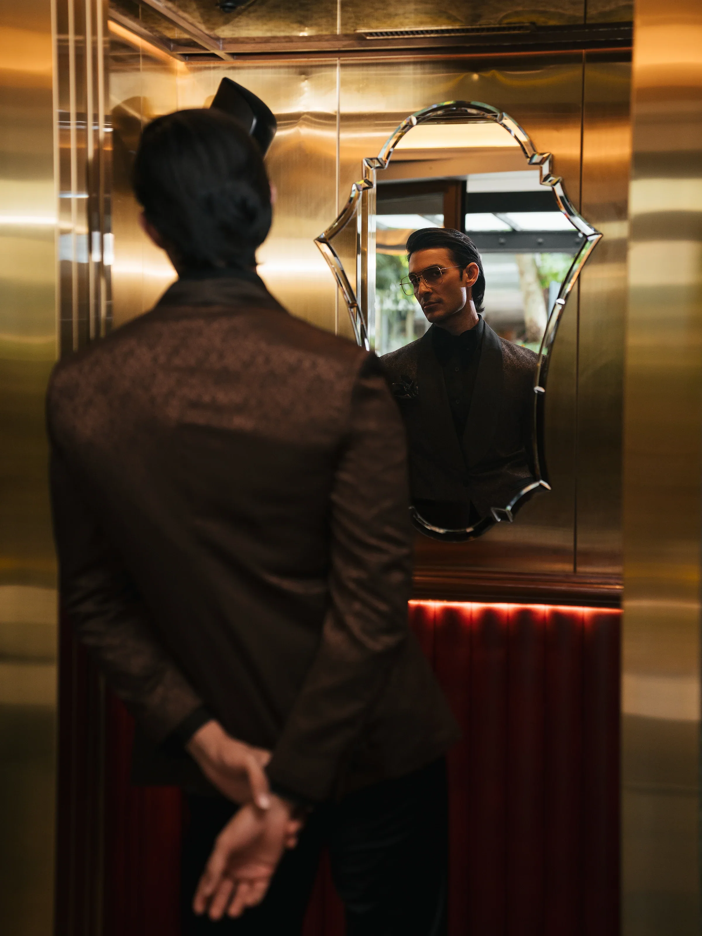Rounded Shawl Collar Tuxedo Suit - ECMTCPT5-1007 - Image 5
