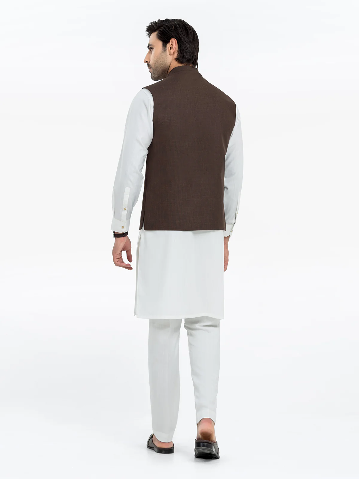 Men's Brown Waist Coat - EMTWCP24-35930 - Image 2