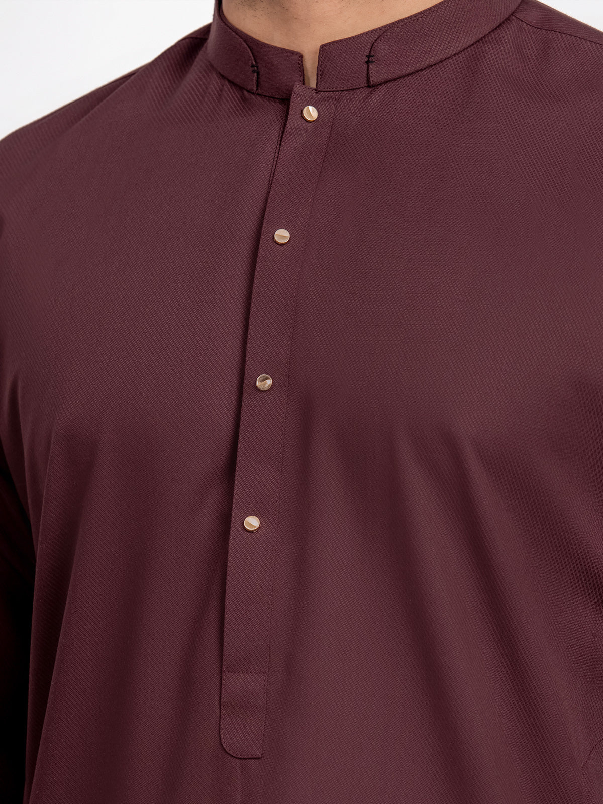 Men's Burgundy Kurta Pajama - EMTKPT24-025 - Image 4