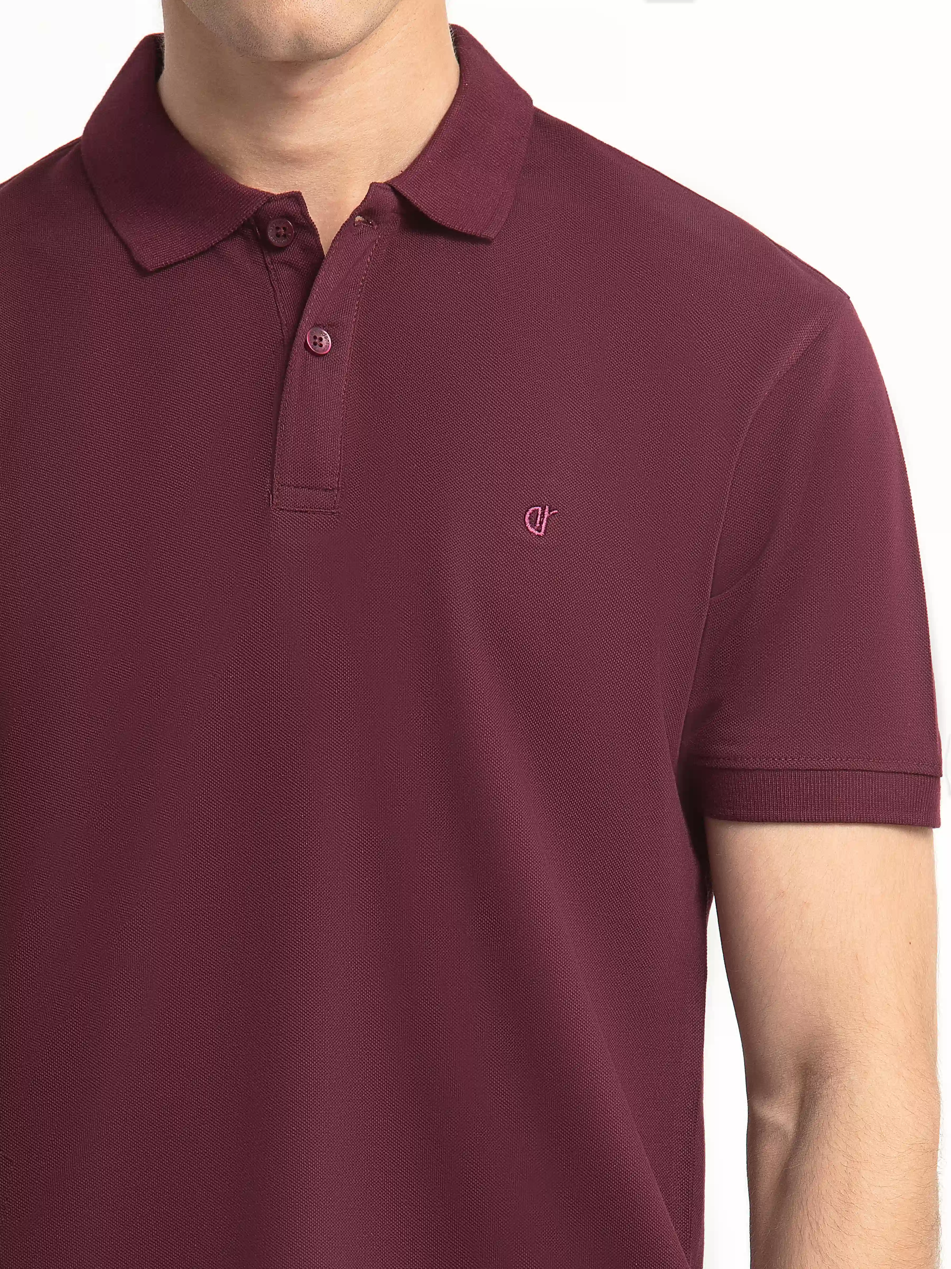 Men's Burgundy Polo Shirt - EMTPS6-004 - Image 3