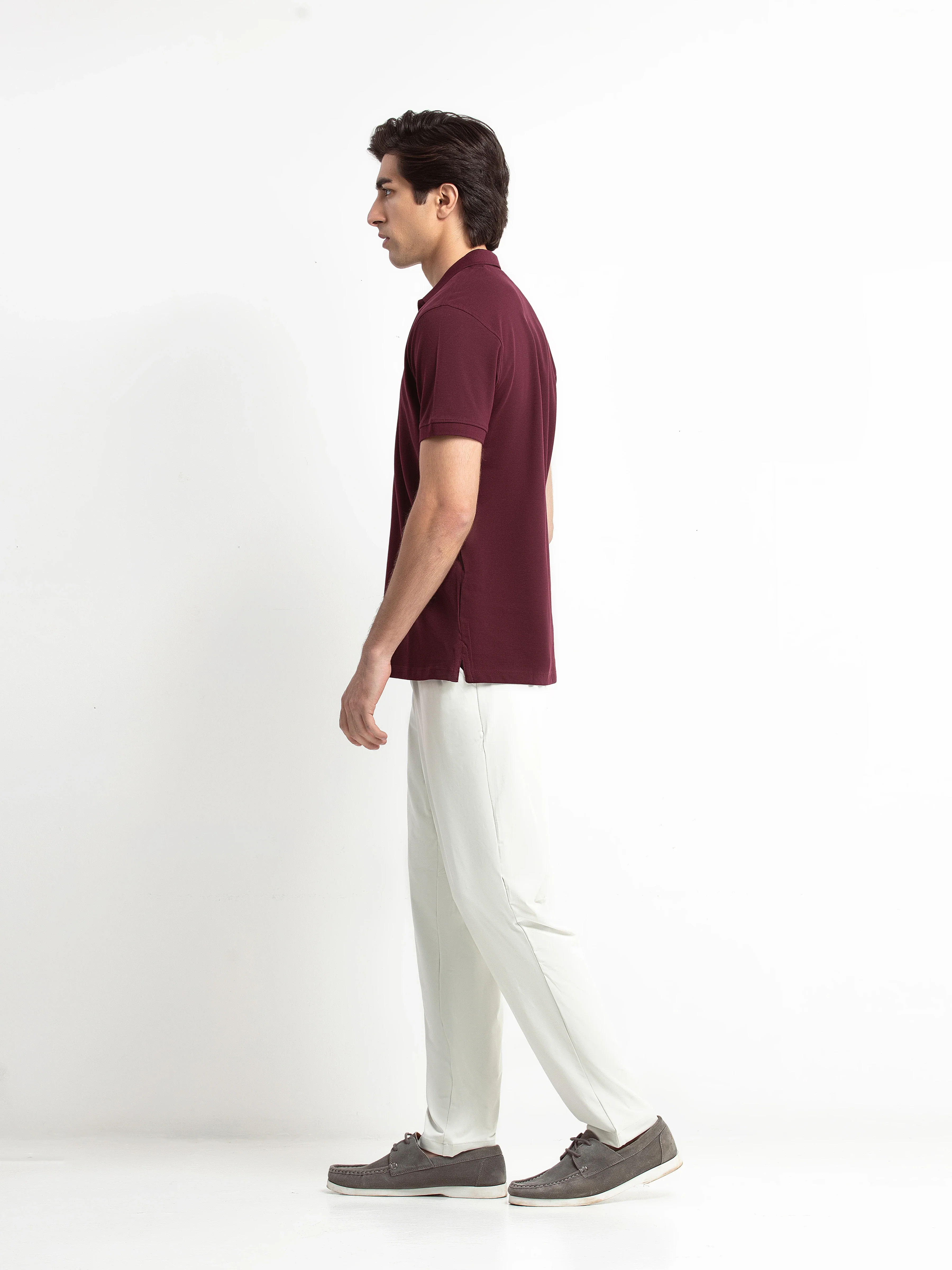 Men's Burgundy Polo Shirt - EMTPS6-004 - Image 4