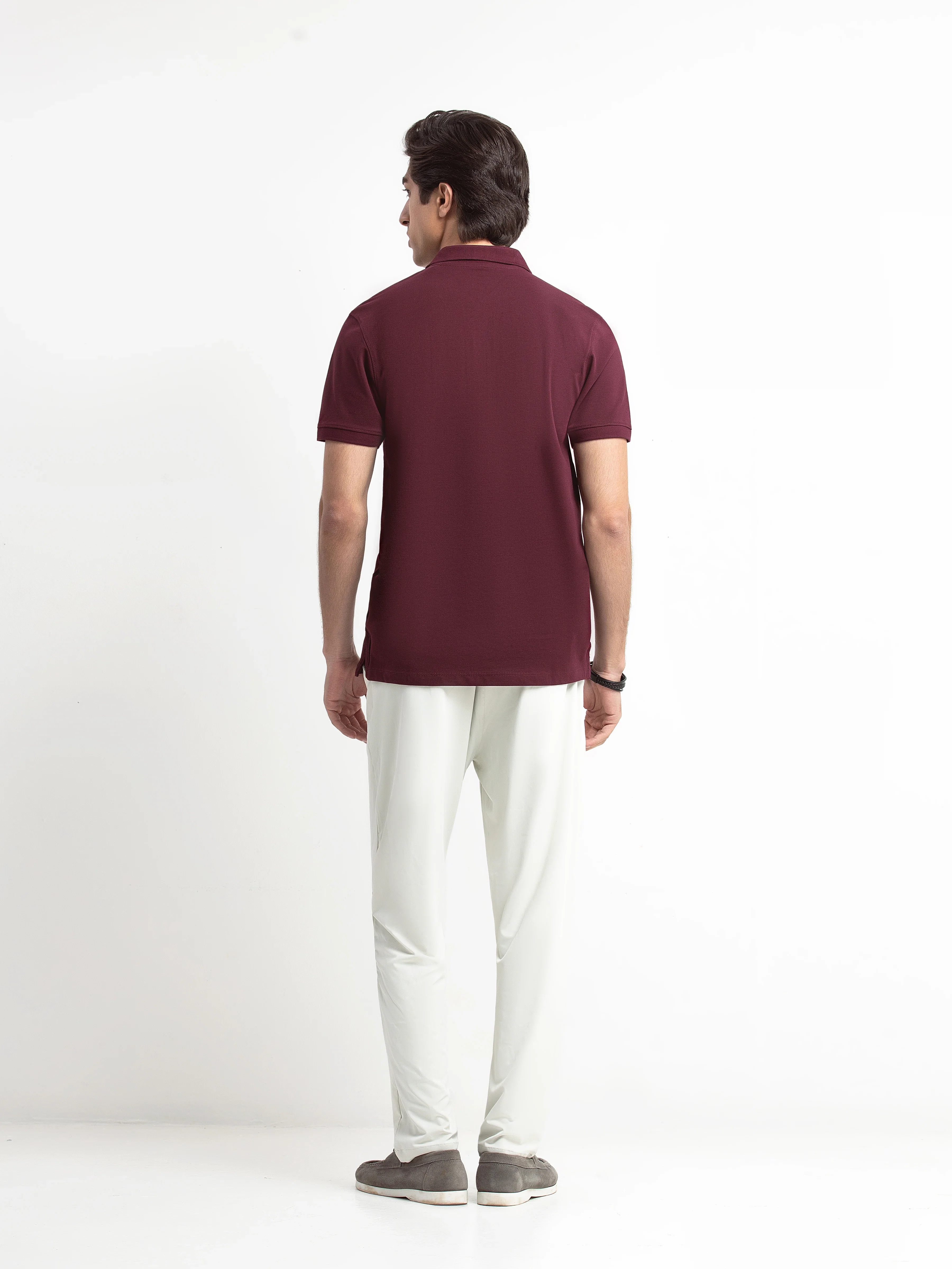 Men's Burgundy Polo Shirt - EMTPS6-004 - Image 5