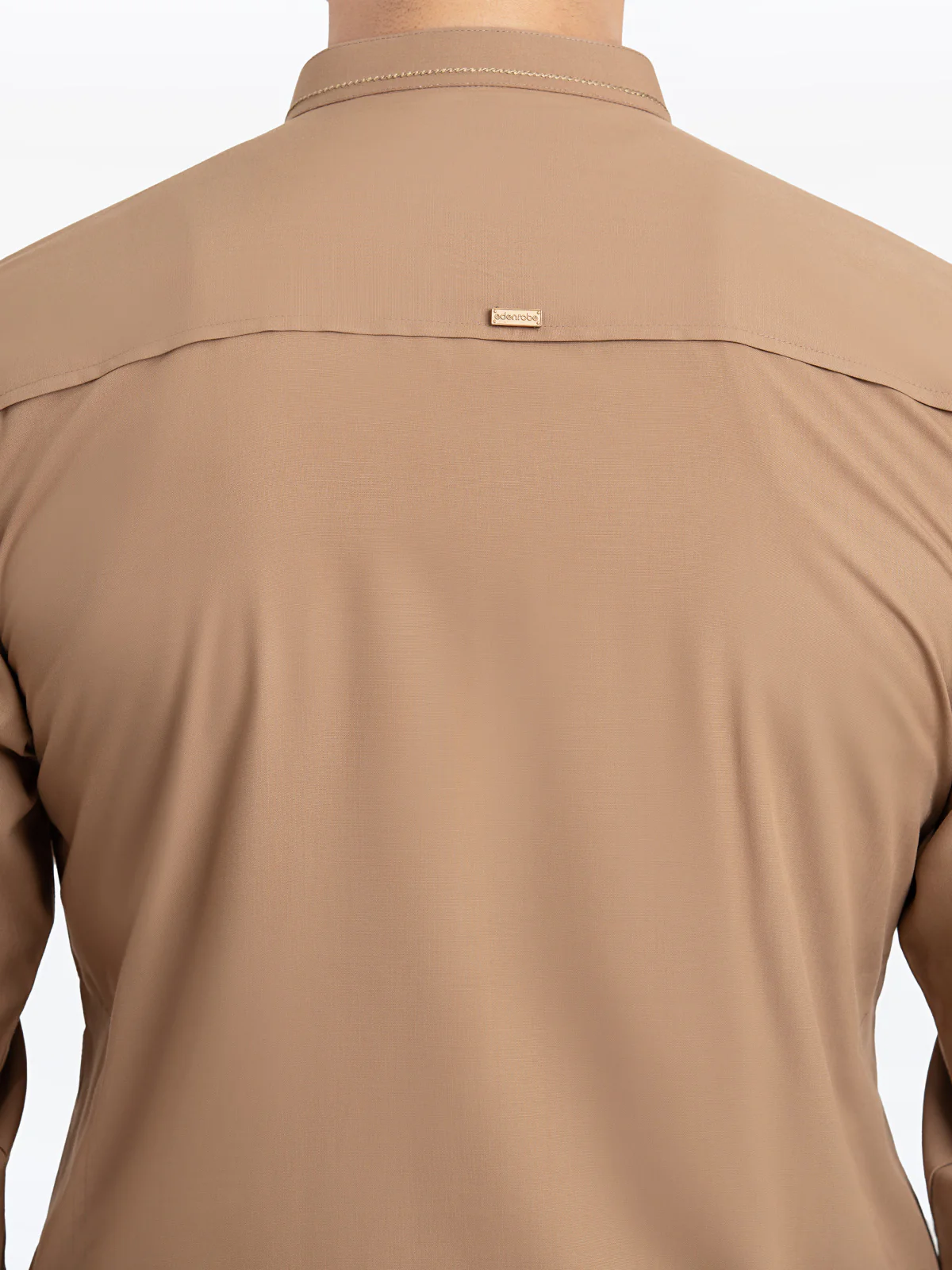 Men's Camel Shalwar Kameez - EMTKST24-99471 - Image 4