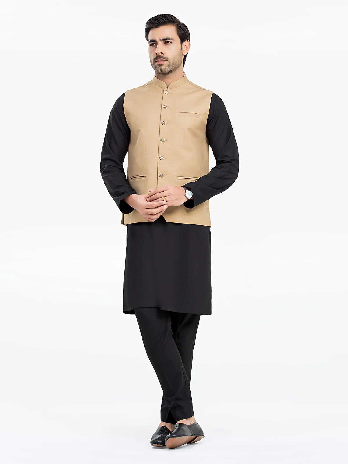 Men's Camel Waist Coat - EMTWCP24-35929 - Image 2