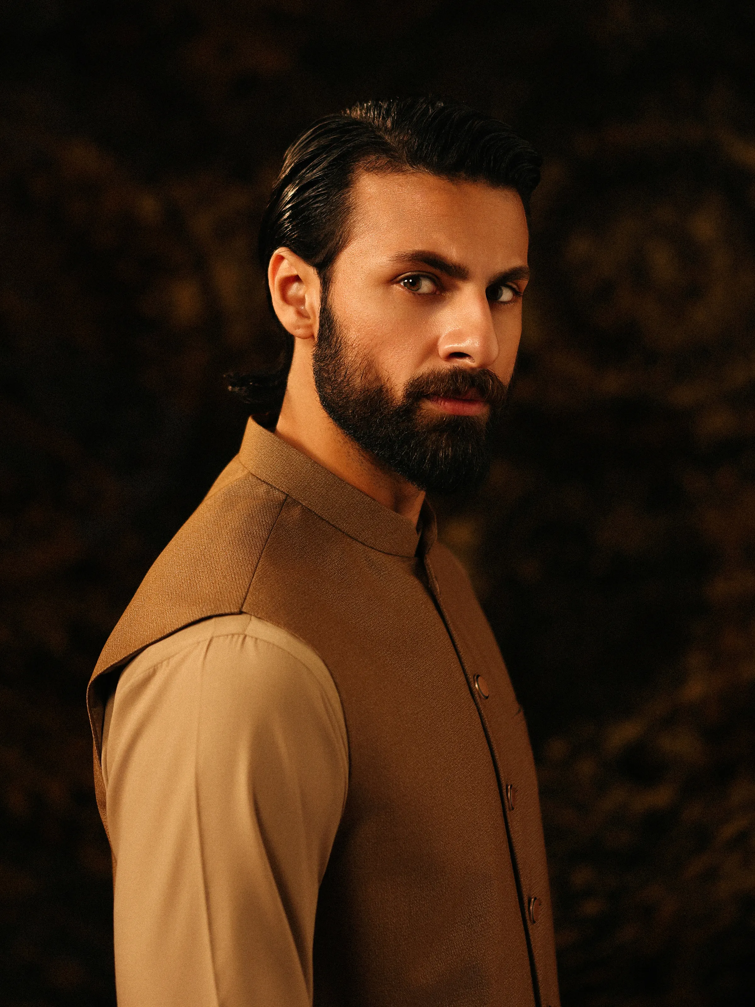Men's Camel Waist Coat - EMTWCP5-35985 - Image 4