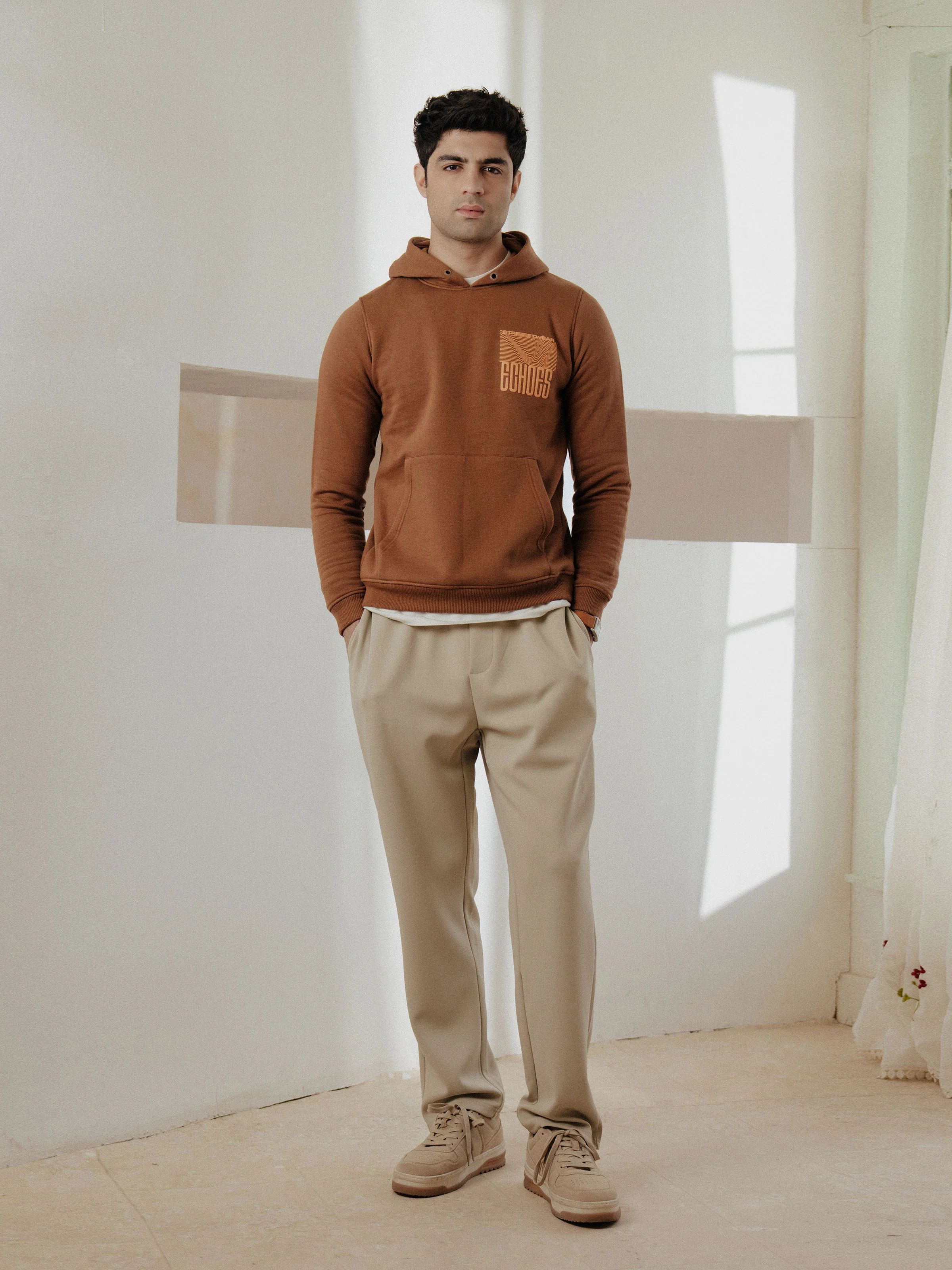 Men's Caramel Hoodie - EMTH5-003 - Image 2