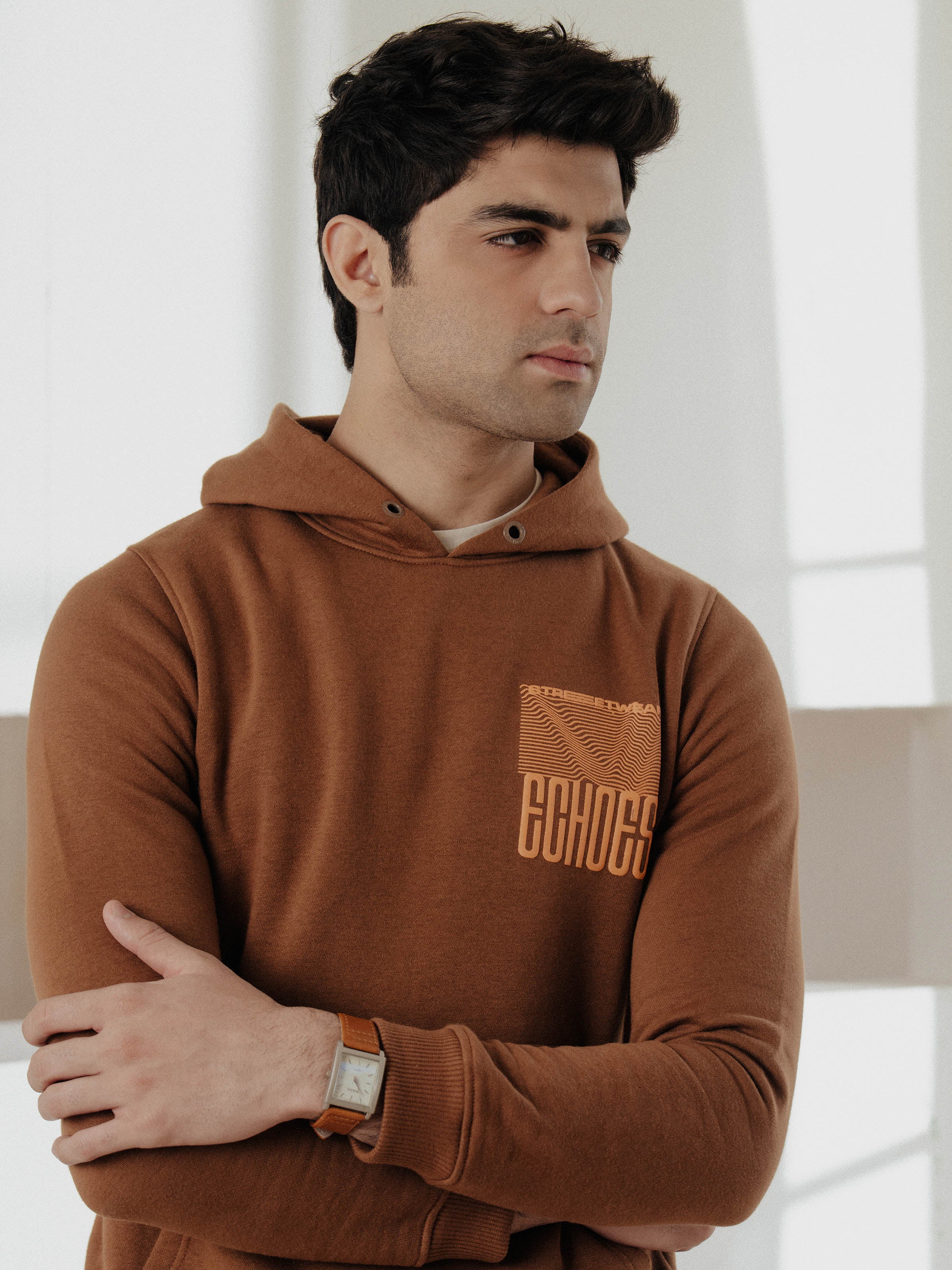 Men's Caramel Hoodie - EMTH5-003 - Image 4