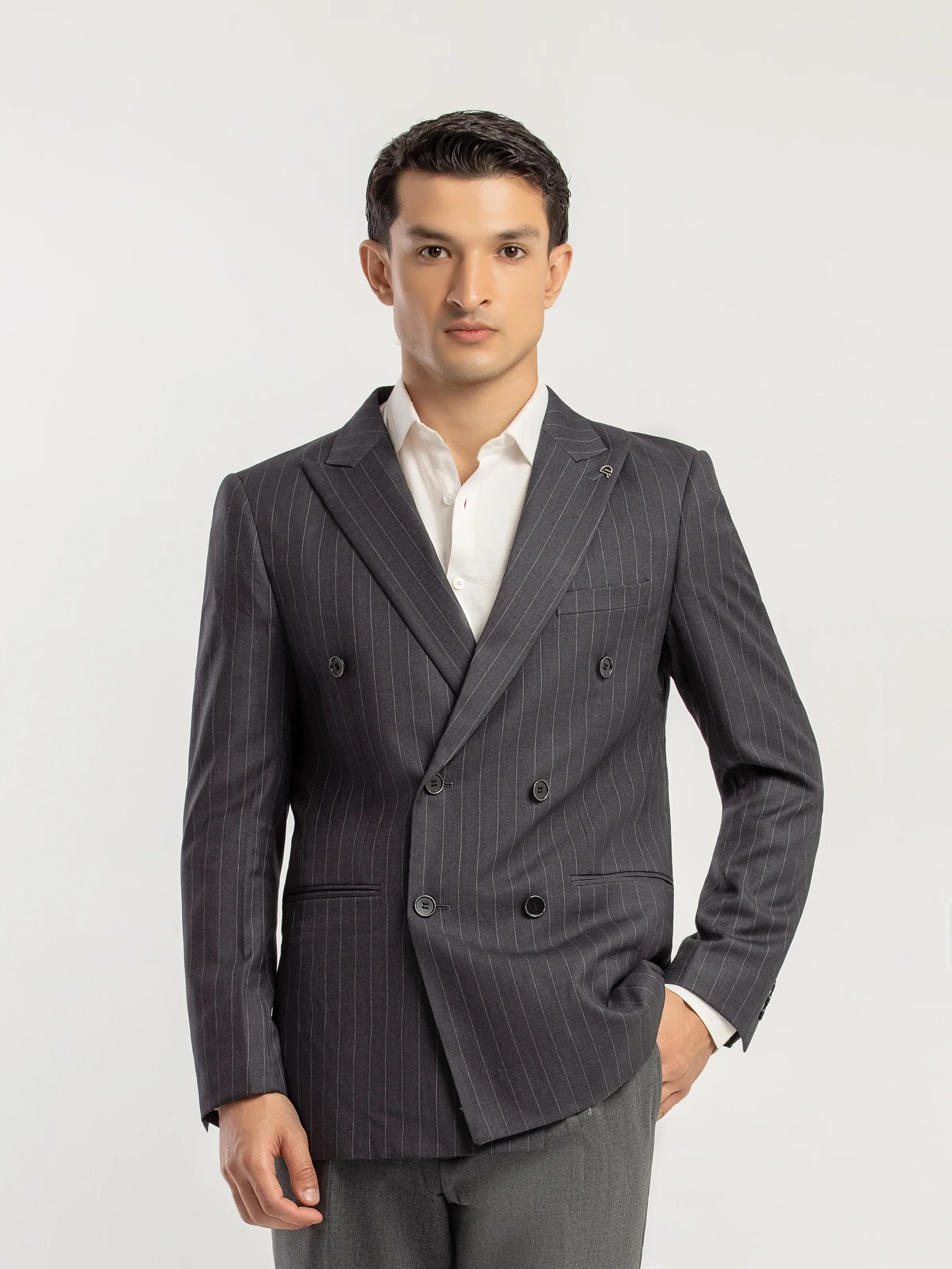 Men's Charcoal Blazer - EMTB5-6899 - Image 2