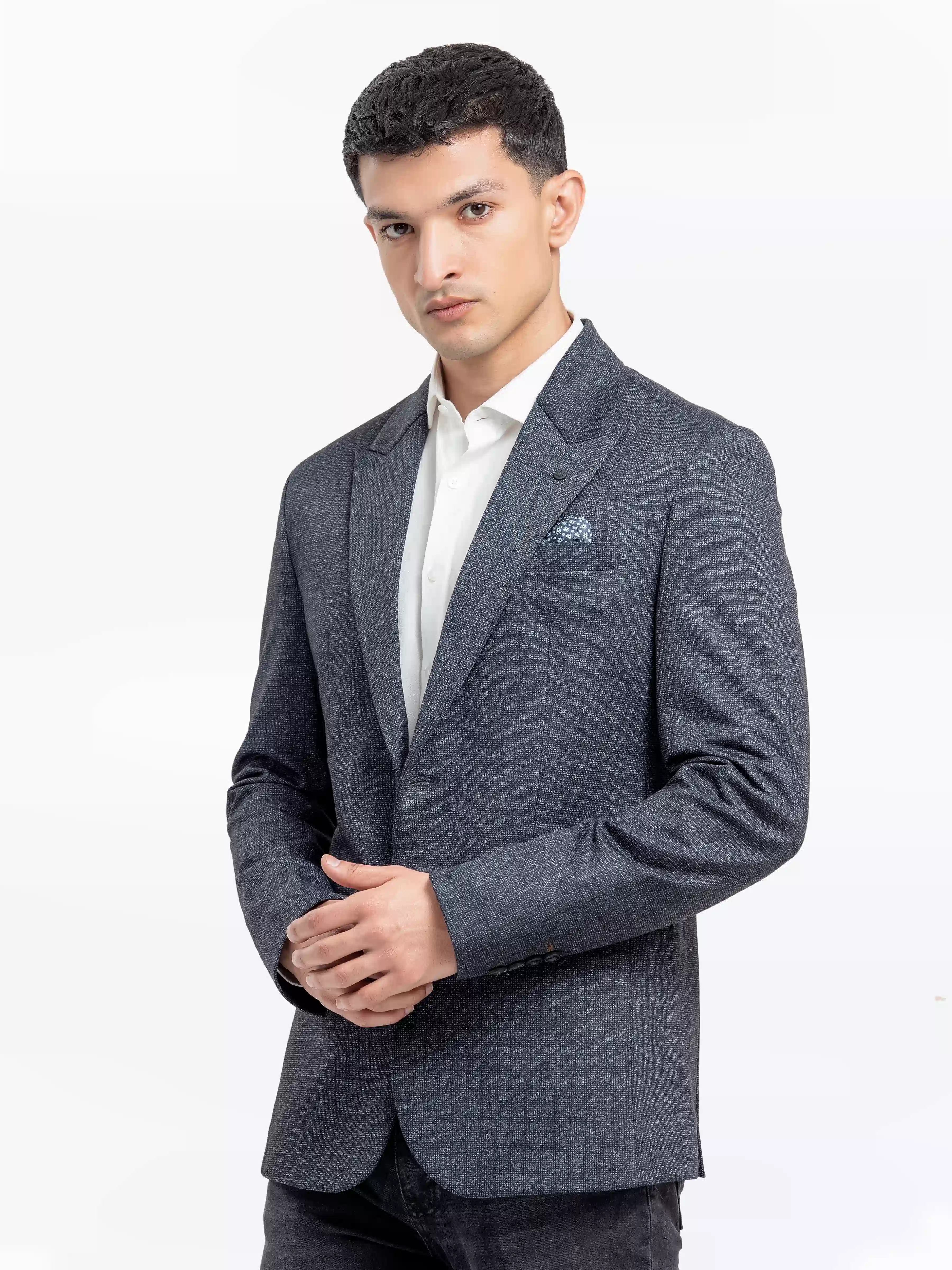 Men's Charcoal Blazer - EMTBK24W-006 - Image 2