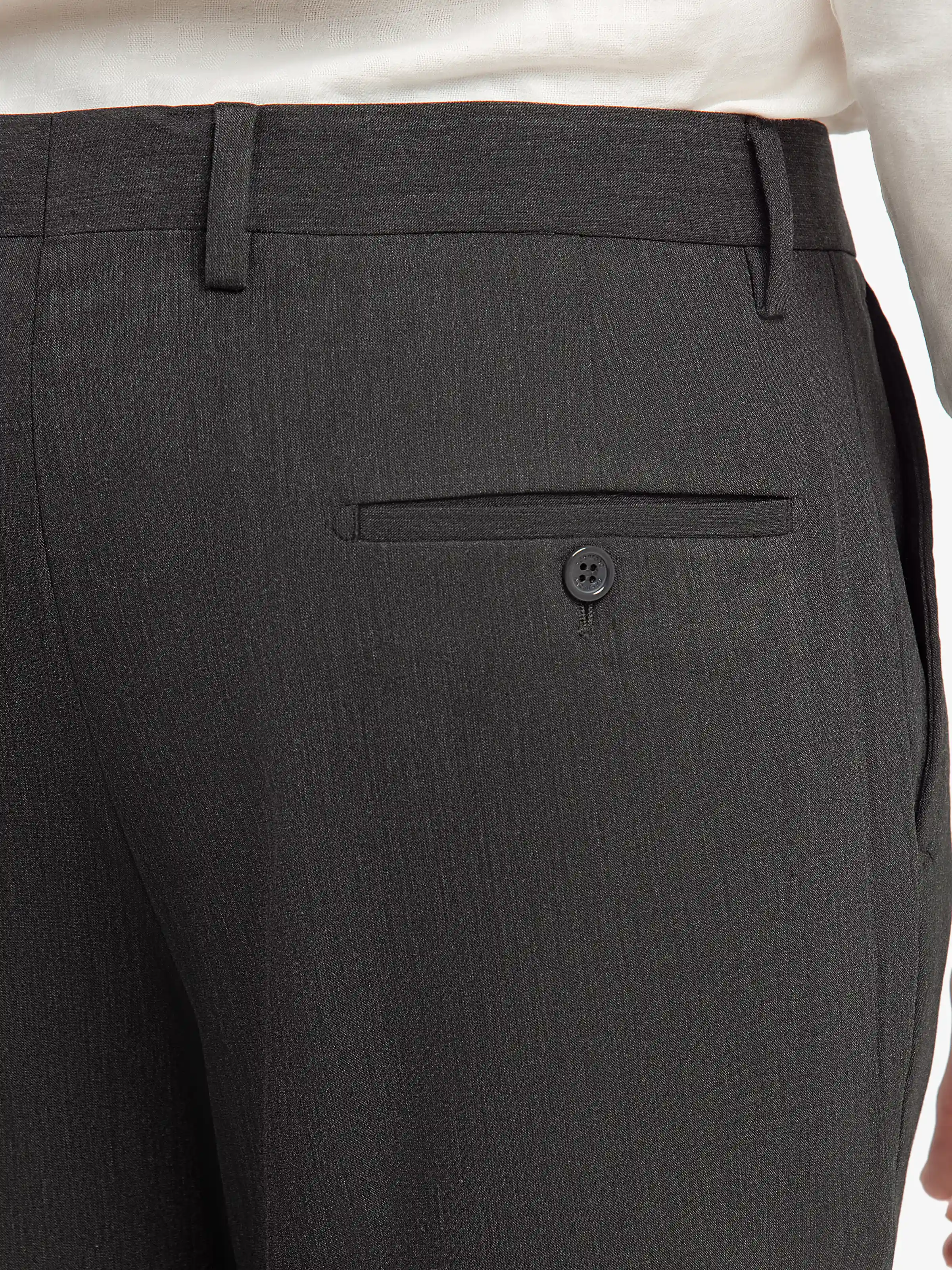 Men's Charcoal Formal Pant - EMBPF5-15278 - Image 5