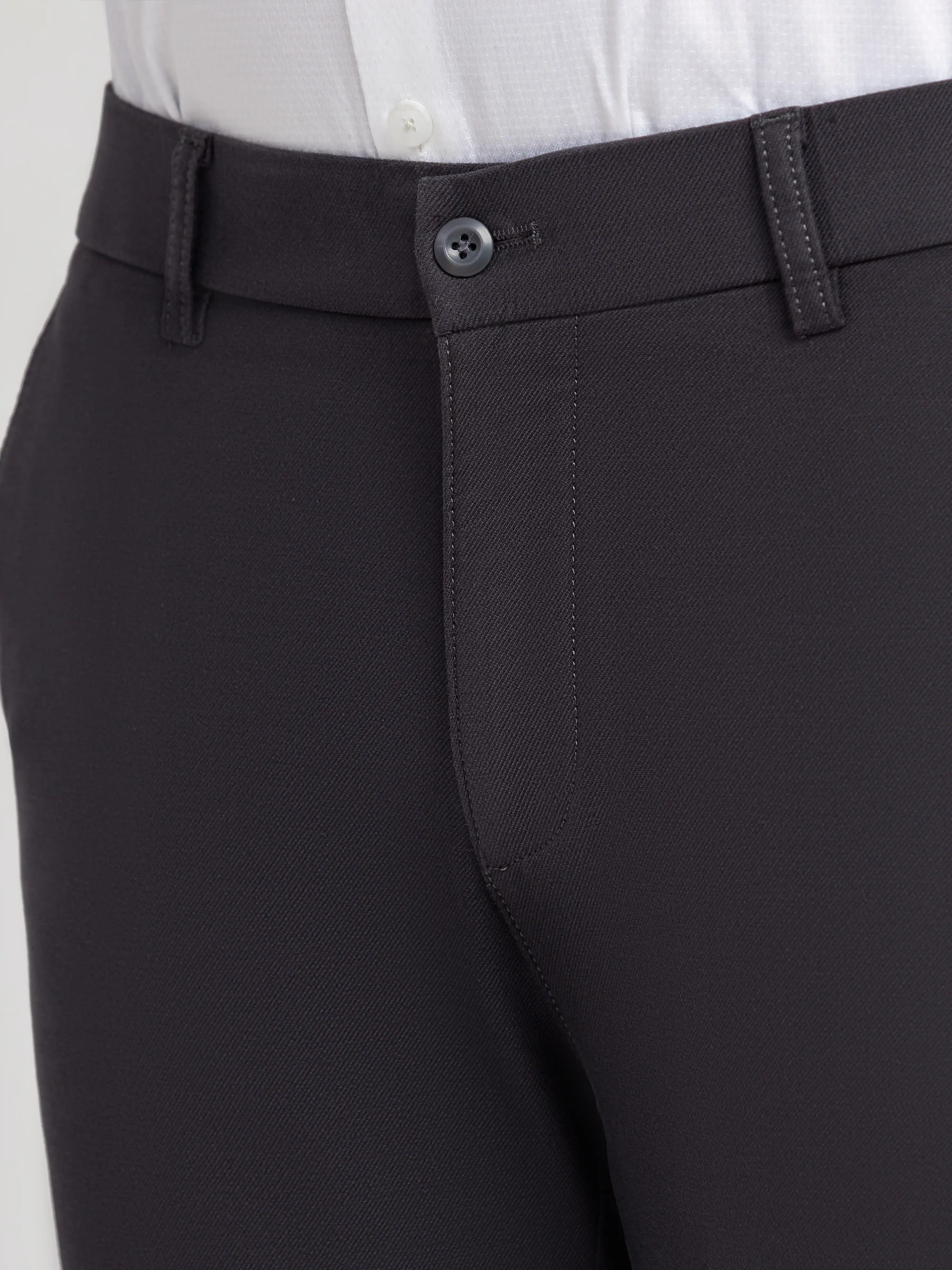 Men's Charcoal Formal Pant - EMBPF6-15306 - Image 3