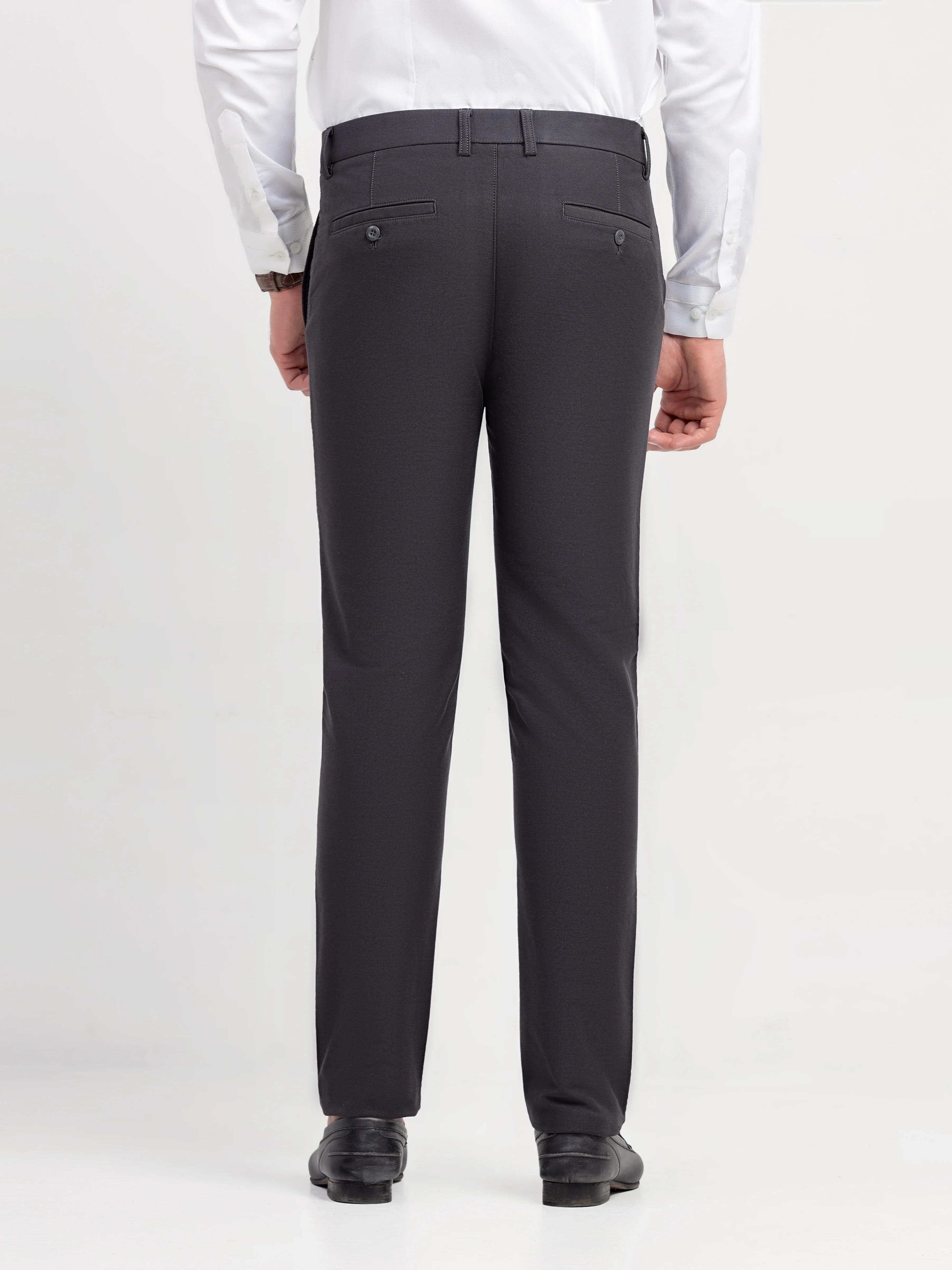 Men's Charcoal Formal Pant - EMBPF6-15306 - Image 6