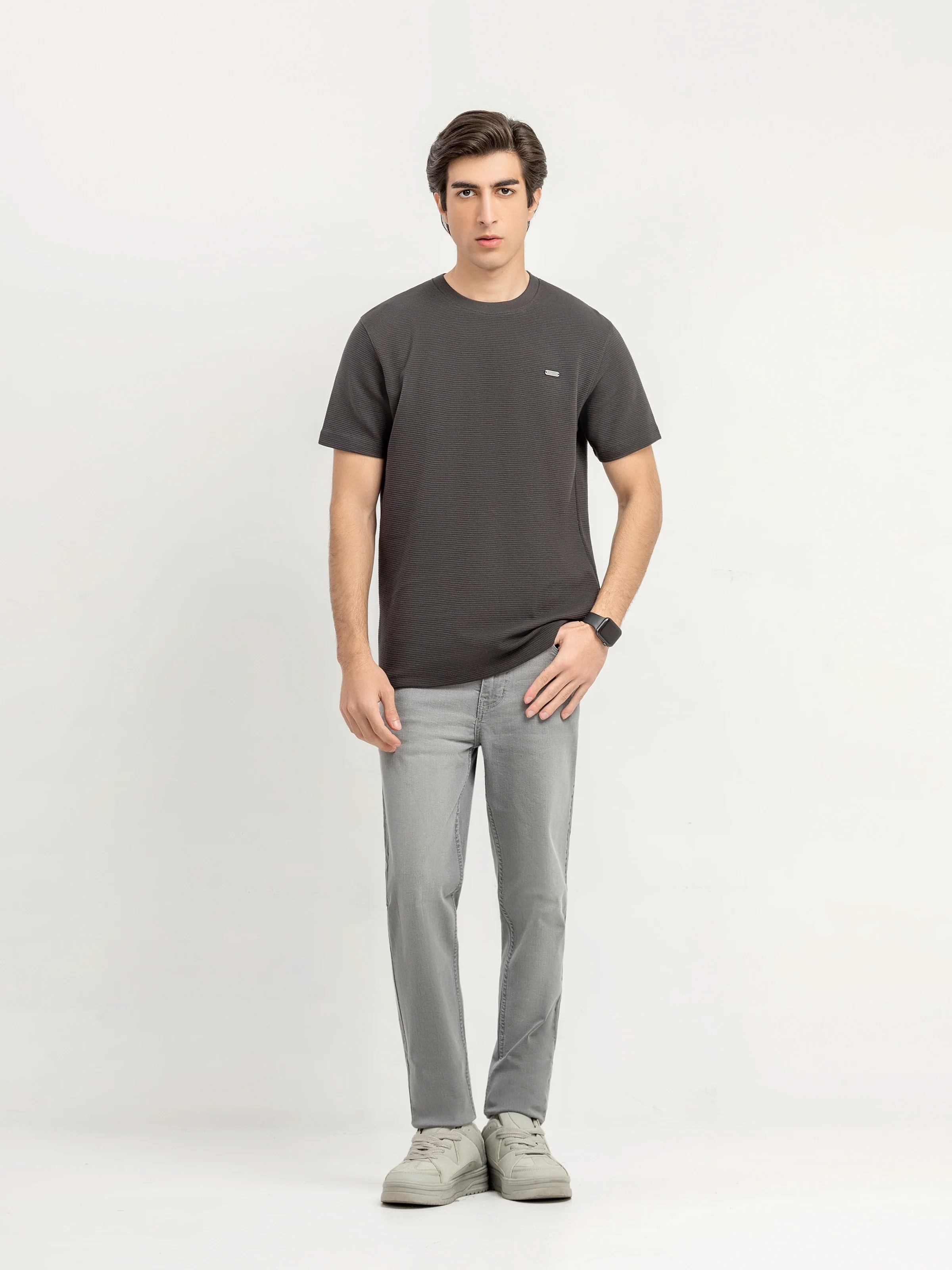 Men's Charcoal Graphic Tee - EMTGT6-003 - Image 2