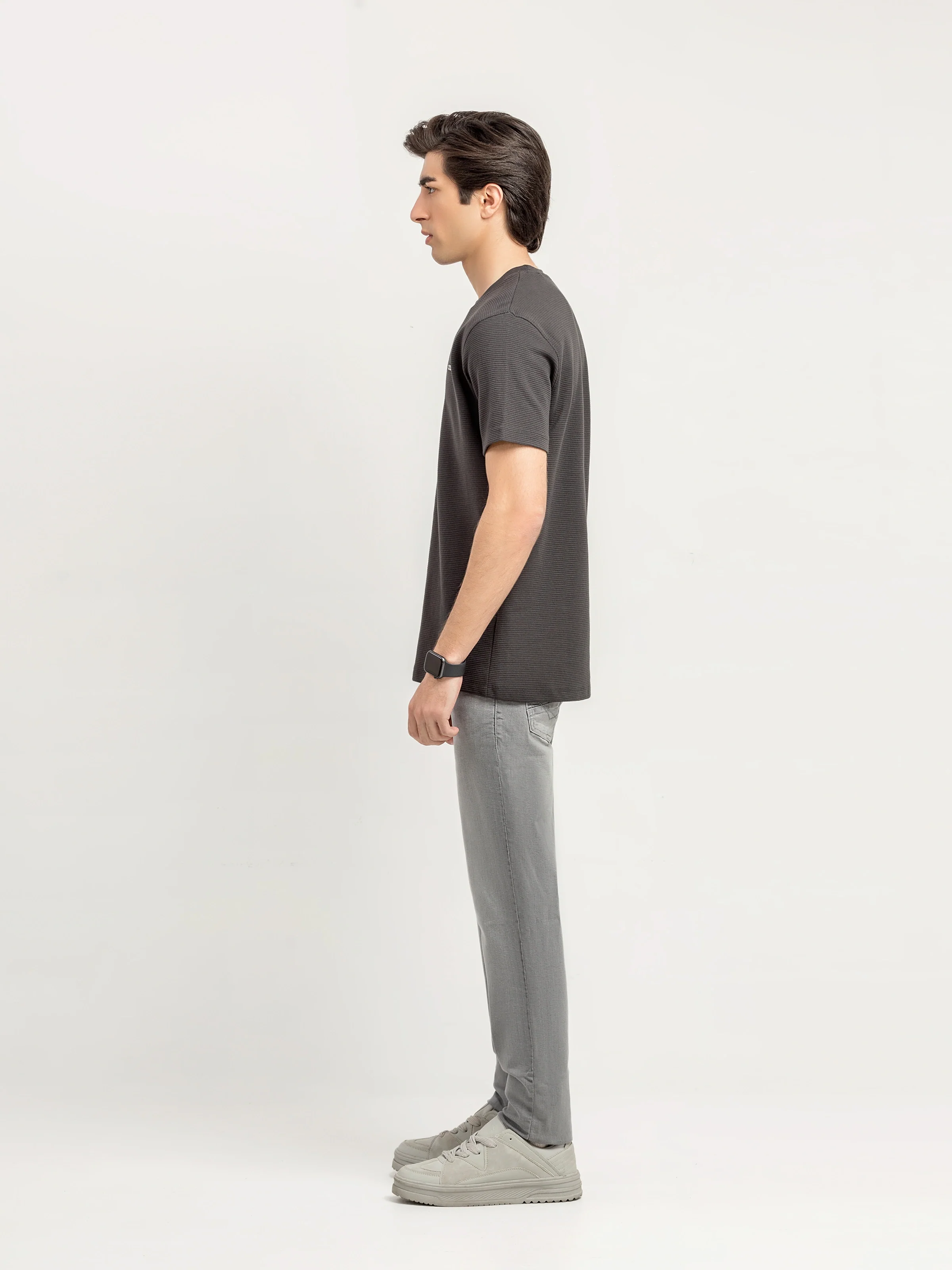 Men's Charcoal Graphic Tee - EMTGT6-003 - Image 4