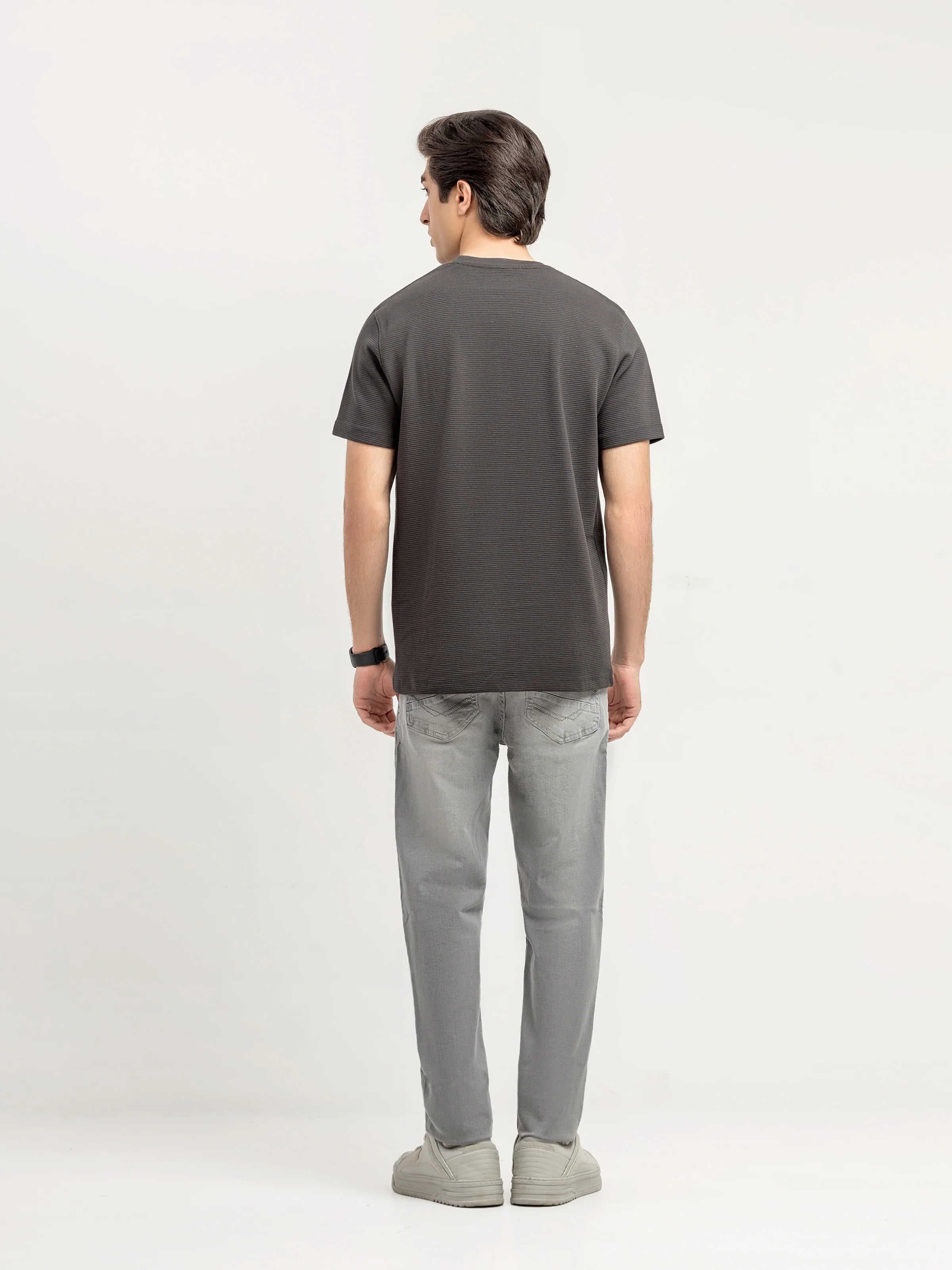 Men's Charcoal Graphic Tee - EMTGT6-003 - Image 5