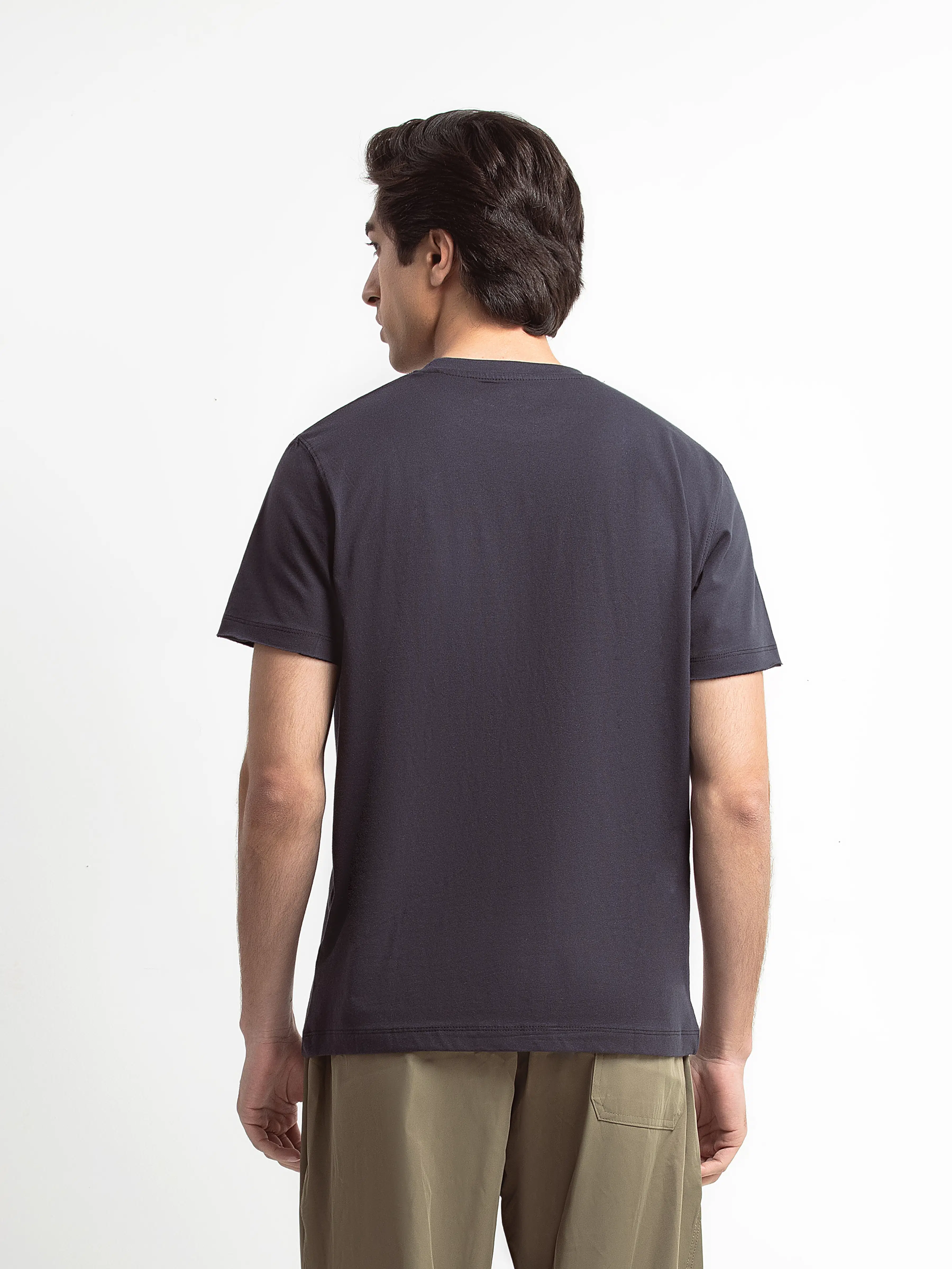 Men's Charcoal Graphic Tee - EMTGT6-008 - Image 4