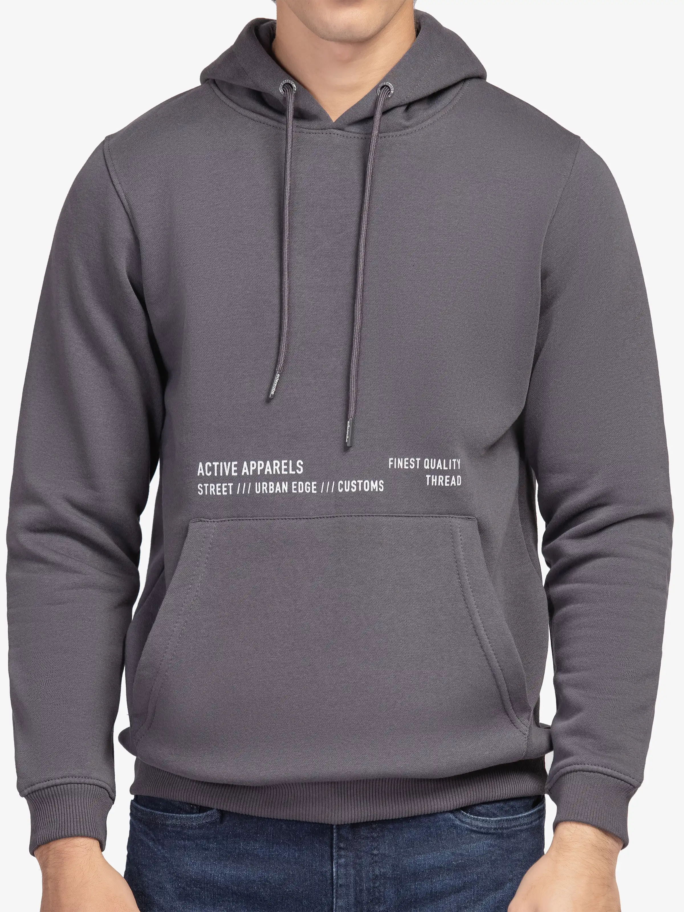 Men's Charcoal Hoodie - EMTH5-004 - Image 2