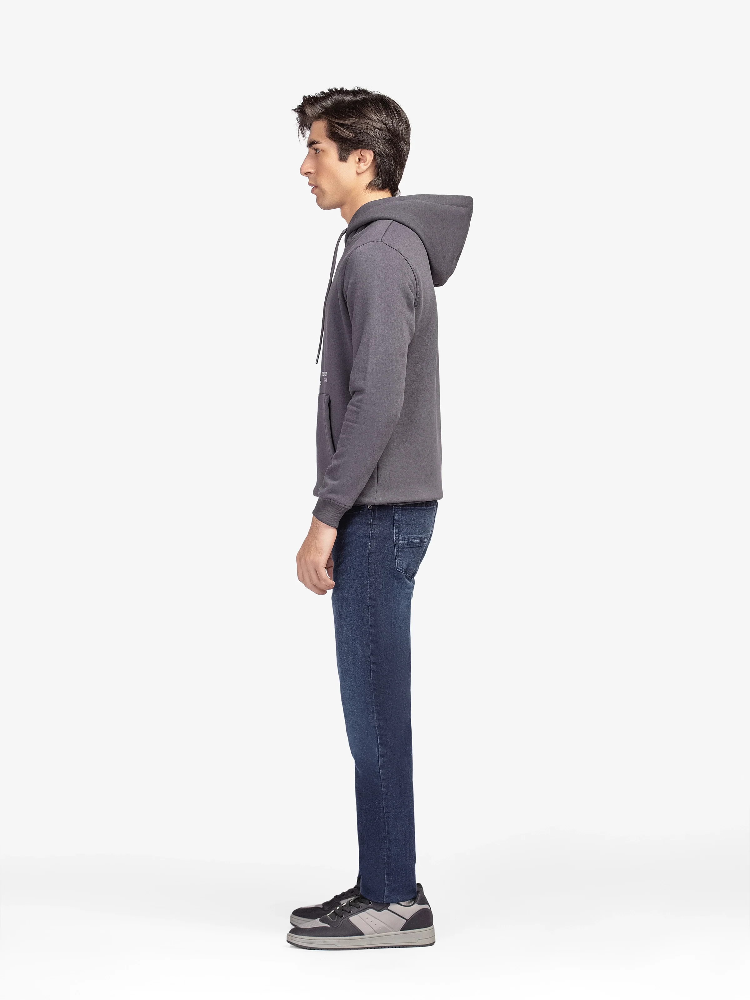 Men's Charcoal Hoodie - EMTH5-004 - Image 4