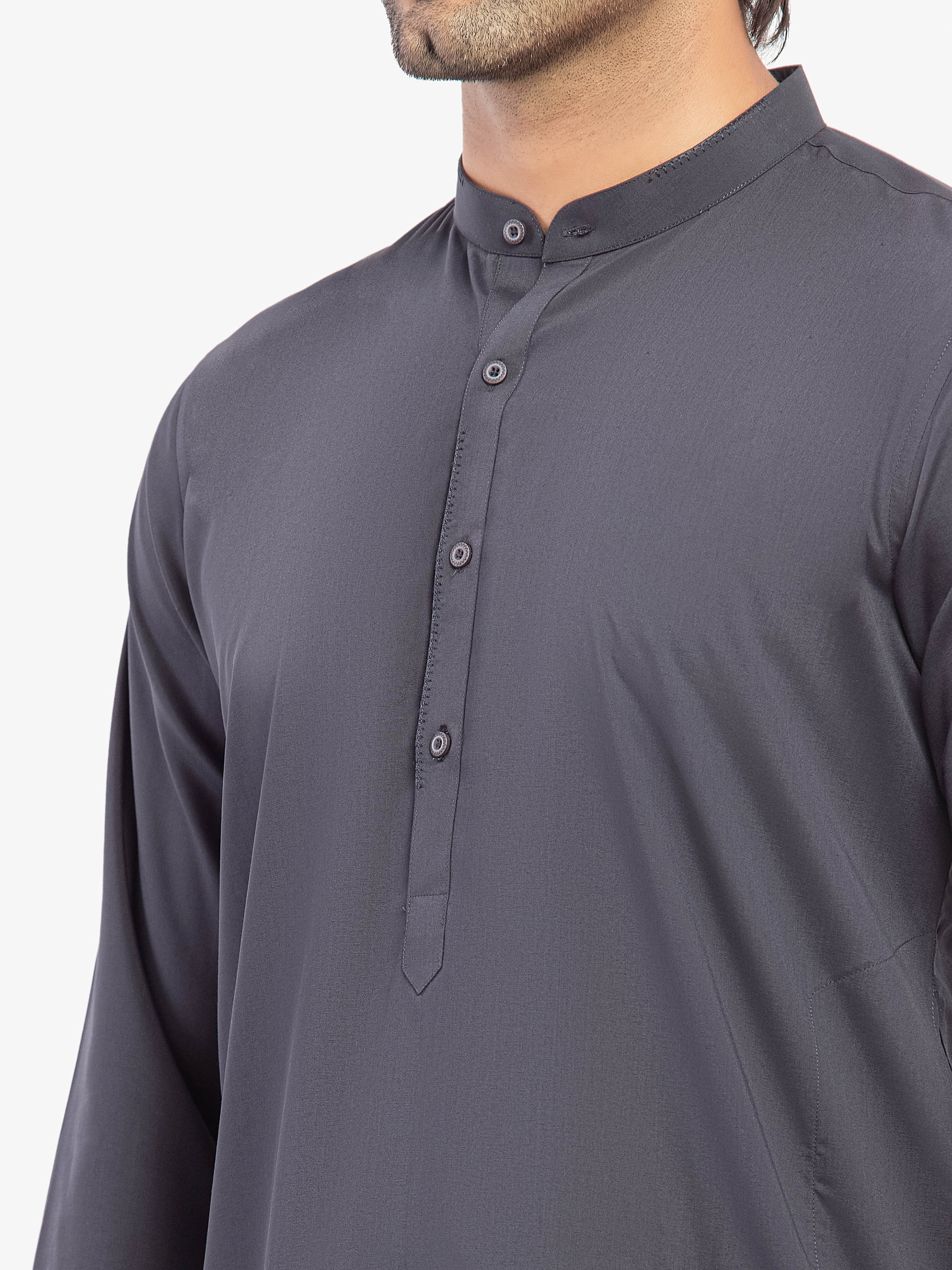 Men's Charcoal Kurta Pajama - EMTKPT5-083 - Image 3